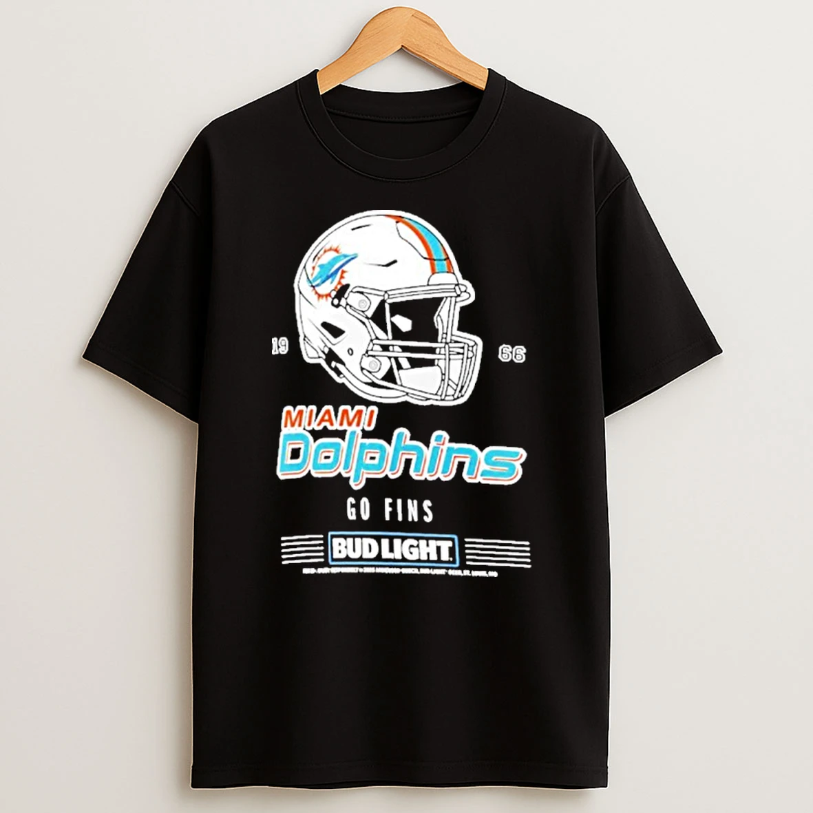 Bud Light X Miami Dolphins Go Fins Helmet Tshirt Hoodie