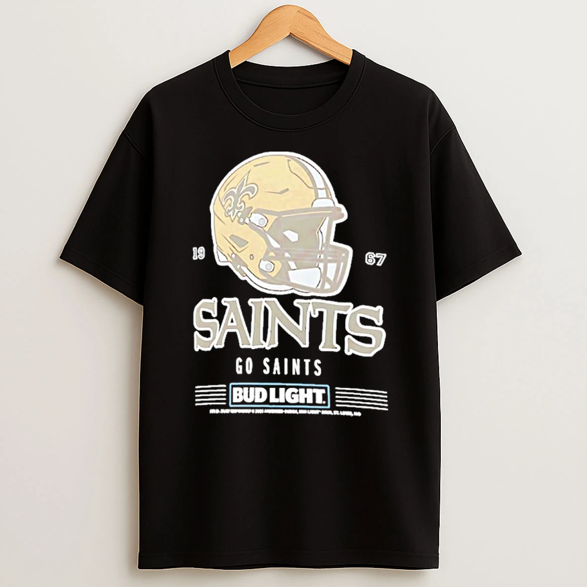 Bud Light X New Orleans Saints Go Saints Helmet Tshirt Hoodie