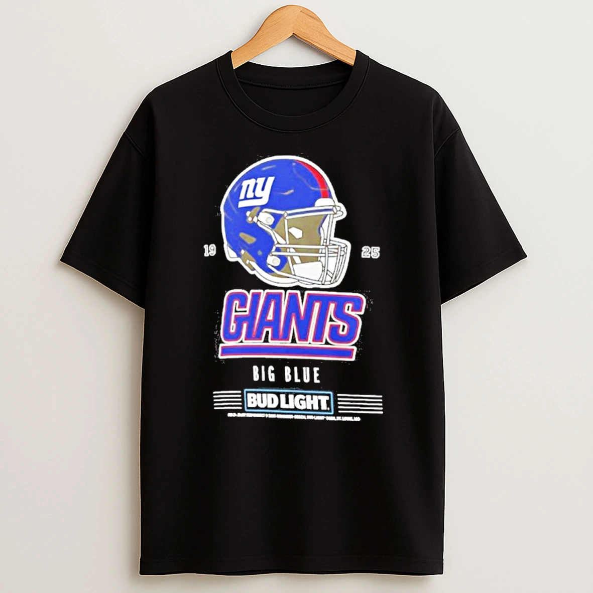 Bud Light X New York Giants Big Blue Helmet Tshirt Hoodie