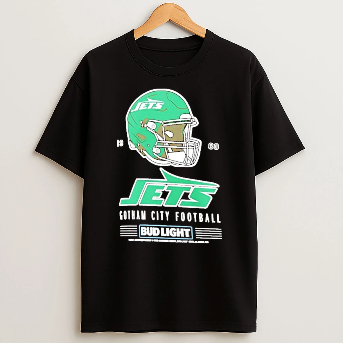 Bud Light X New York Jets Gotham City Football Helmet Tshirt Hoodie