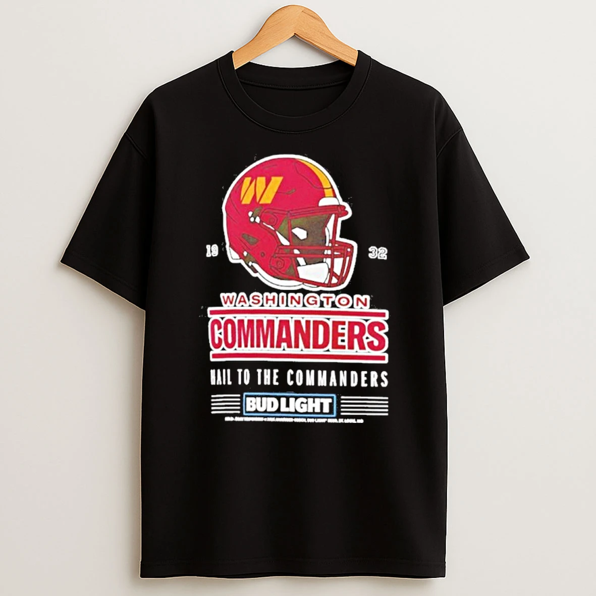 Bud Light X Washington Commanders Hail The Commanders Helmet Tshirt Hoodie