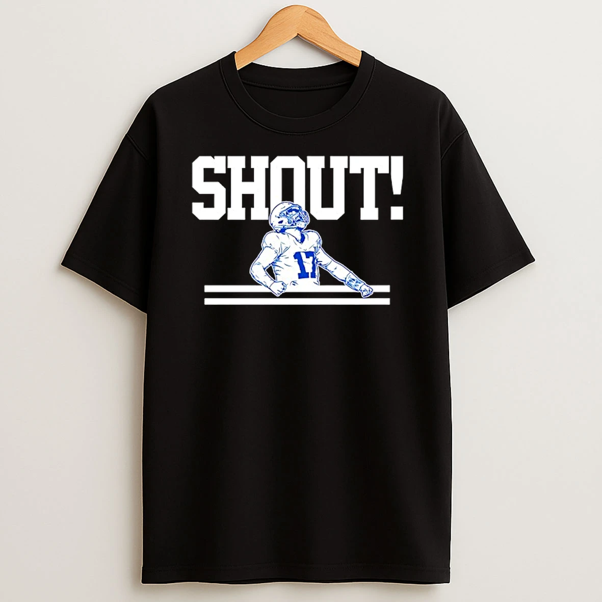 Buffalo Bills 17 Josh Allen Shout Tshirt Hoodie