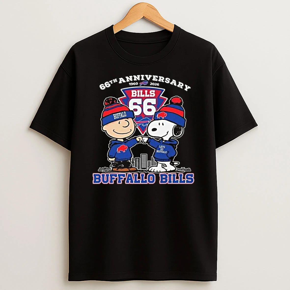 Buffalo Bills 66th Anniversary 1960 2026 Snoopy And Charlie Brown High Fight Tshirt Hoodie