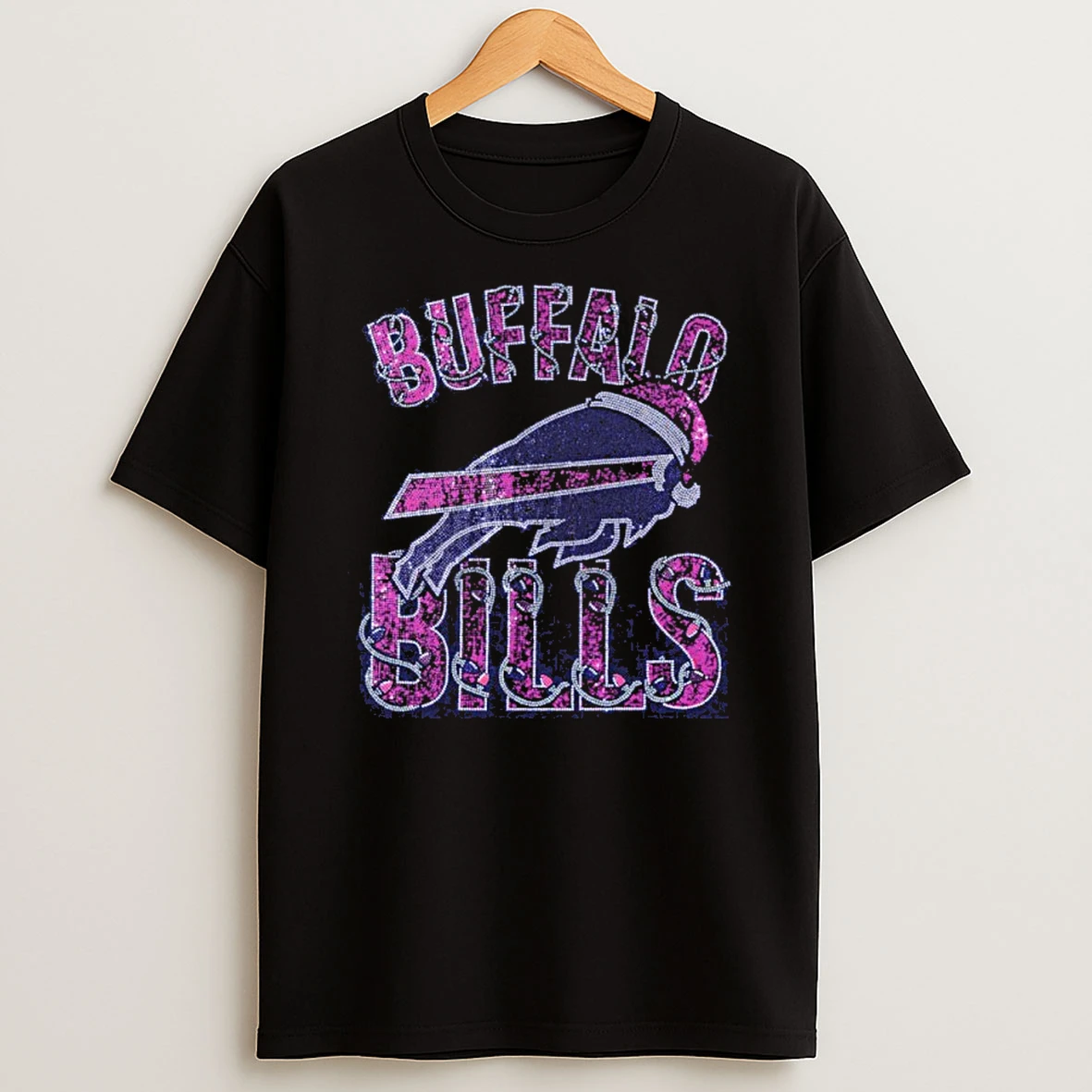 Buffalo Bills Santa Logo Light Tshirt Hoodie