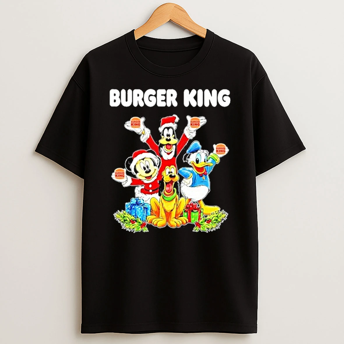 Burger King Logo Mickey Team Merry Christmas Tshirt Hoodie
