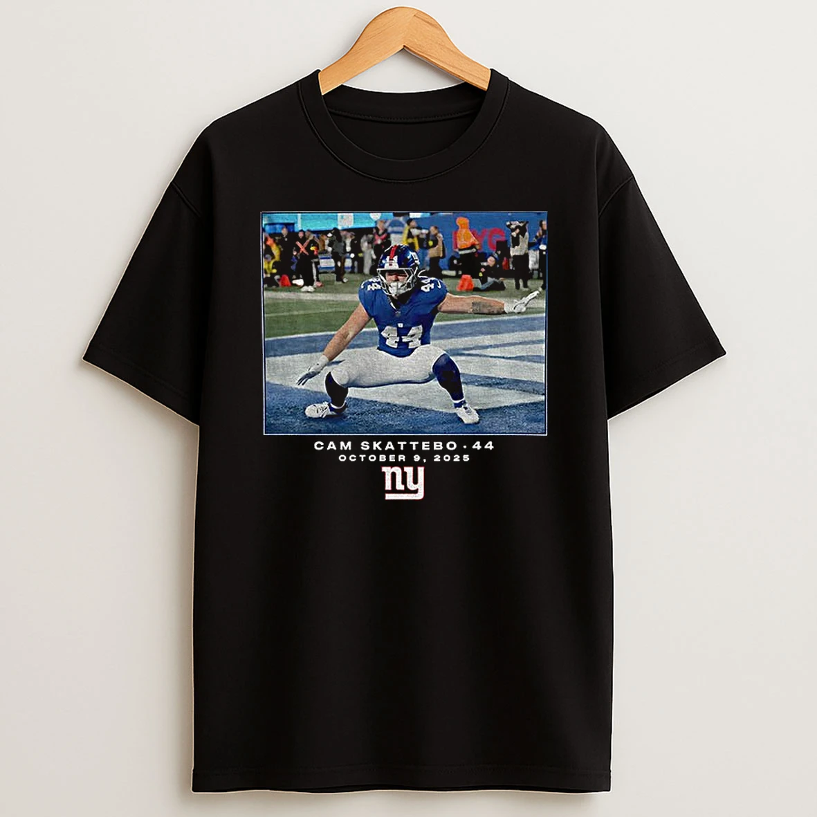 C John Michael Schmitz Wearing Cam Skattebo New York Giants Nfl Flash Features Week 6 Tshirt Hoodie