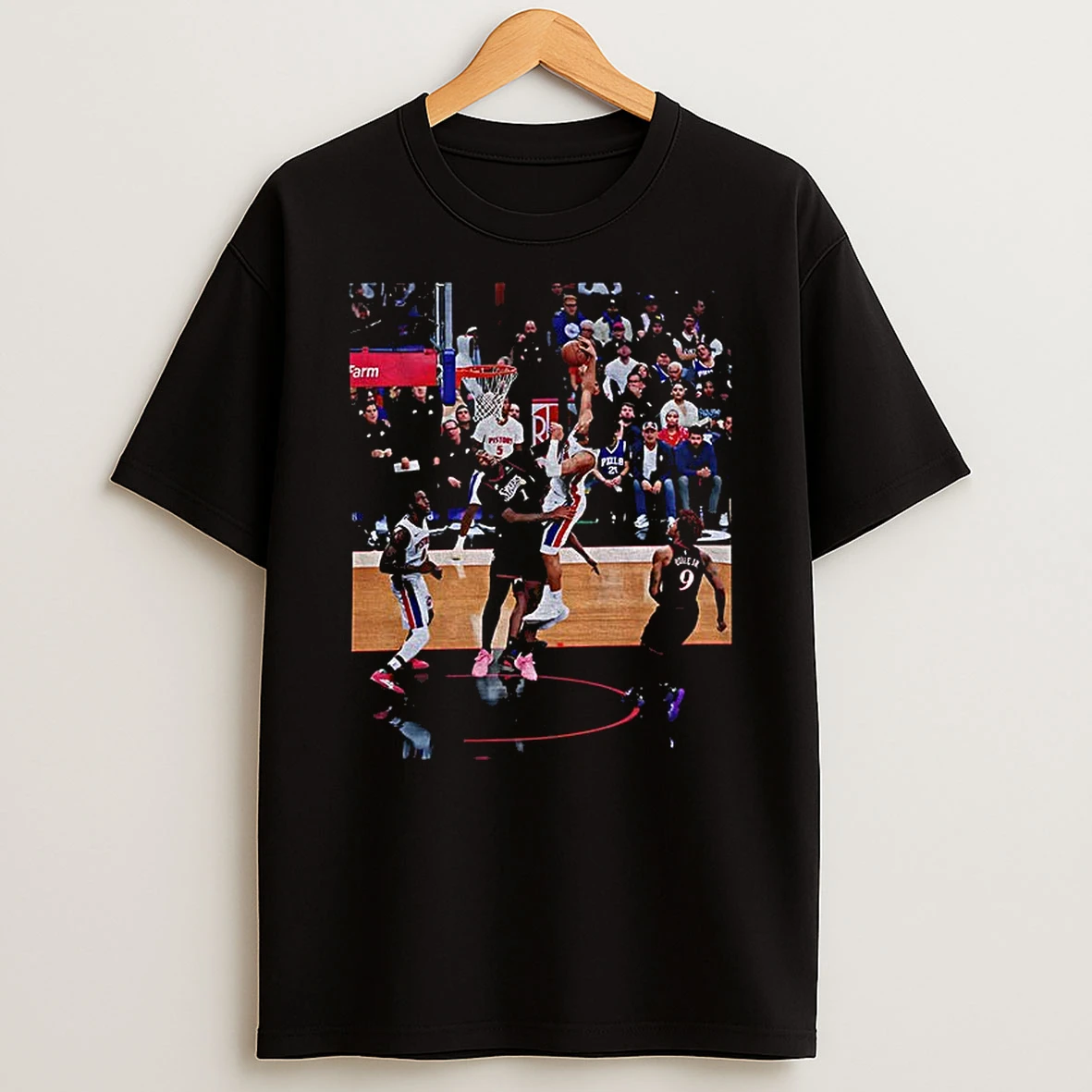 Cade Cunningham Detroit Pistons Dunking Over Drummond Tshirt Hoodie