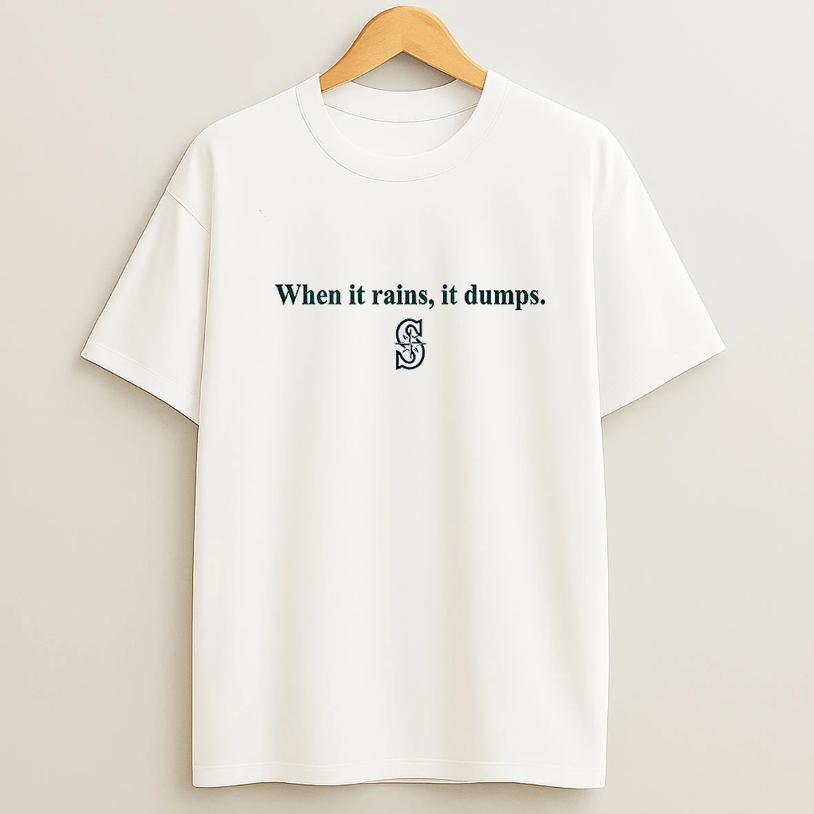 Cal Raleigh When It Rains It Dumps Mlb Seattle Mariners 2025 Tshirt Hoodie