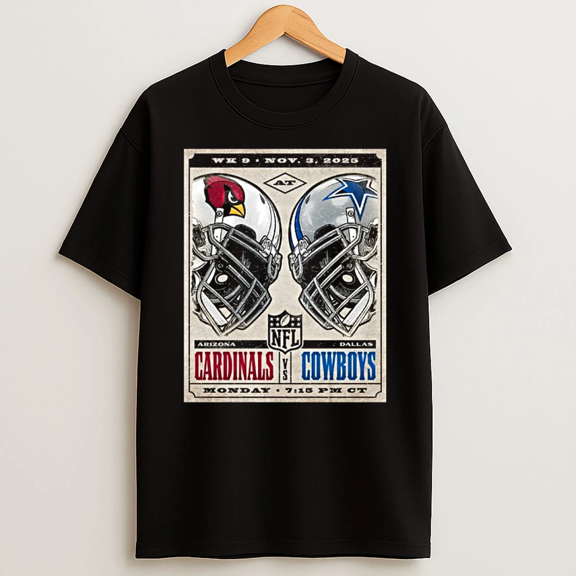 Cardinals Vs Cowboys 2025 Nfl Week 9 Tshirt Hoodie