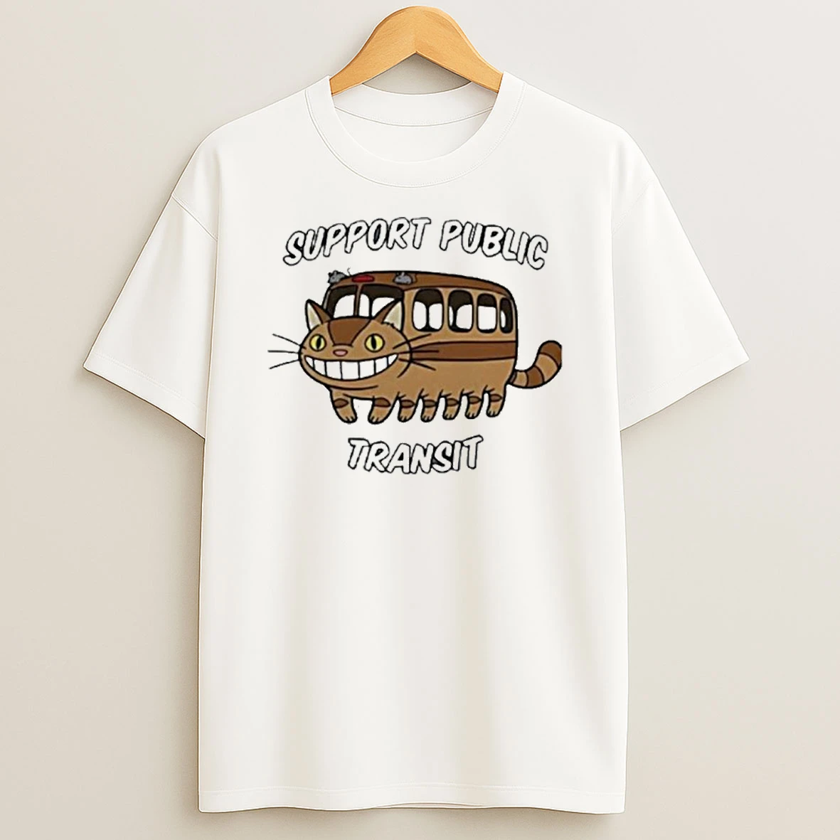 Cat Bus Support Public Transit Tshirt Hoodie