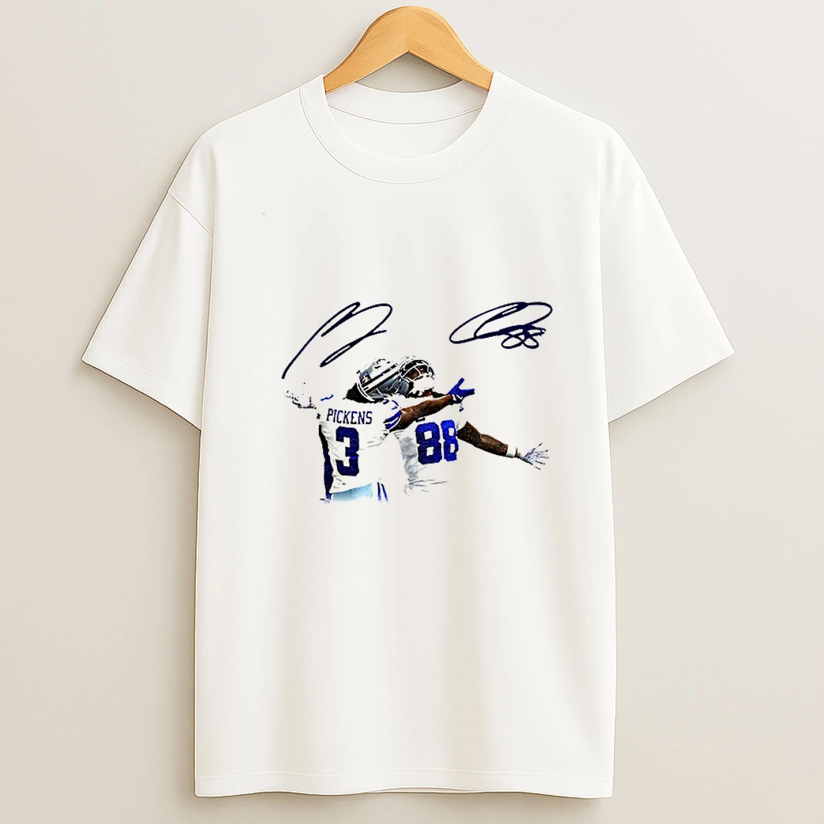 Ceedee Lamb And George Pickens Dallas Cowboys Nfl Football Game Day Signatures Vintage Tshirt Hoodie