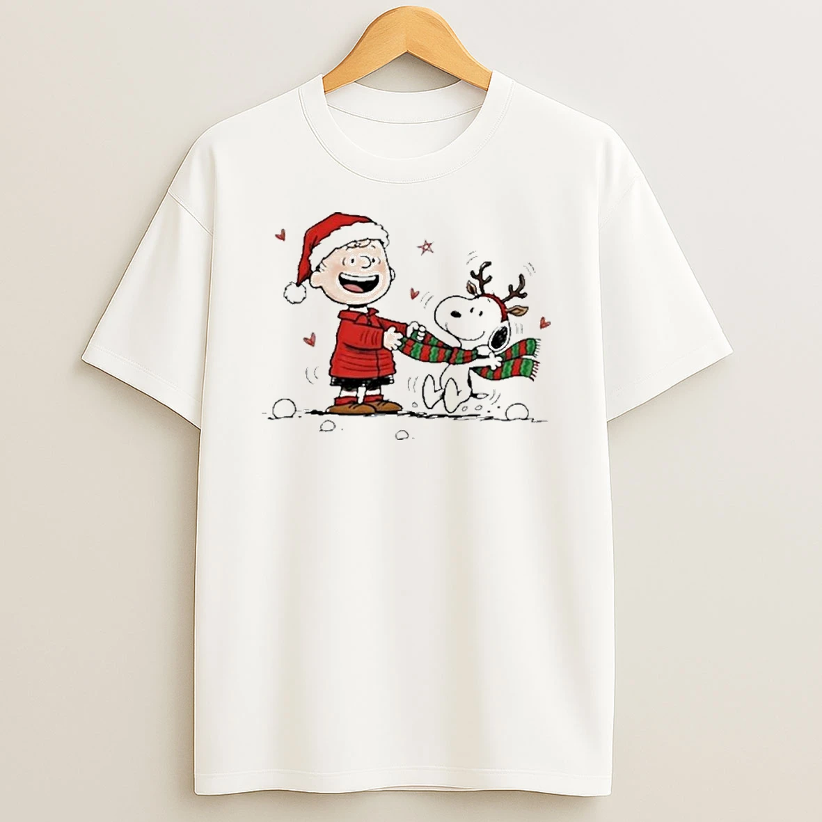 Charlie Brown And Snoopy Christmas Tshirt Hoodie