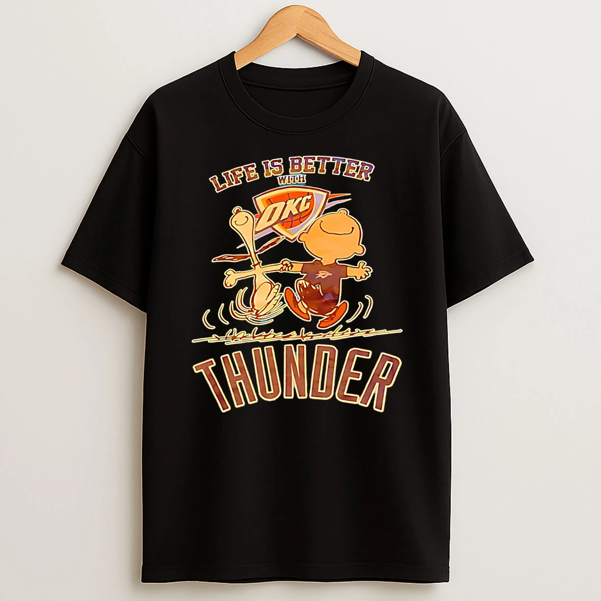 Charlie Brown Va Snoopy Life Is Better With Thunder Tshirt Hoodie