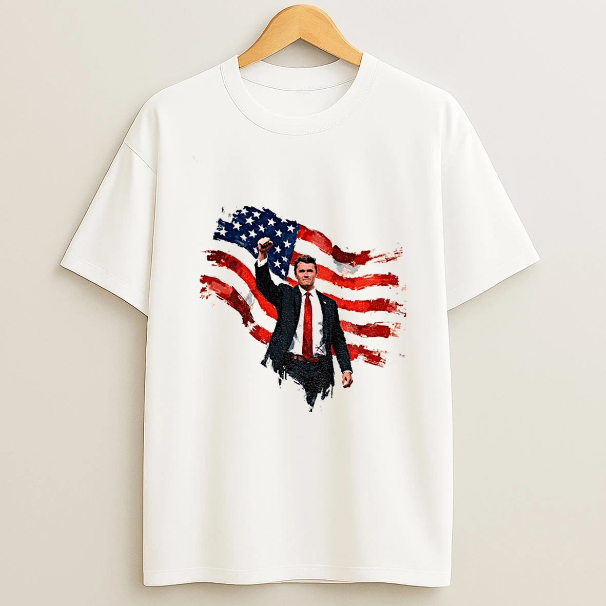 Charlie Kirk Patriotic Raised With American Flag 1 Tshirt Hoodie