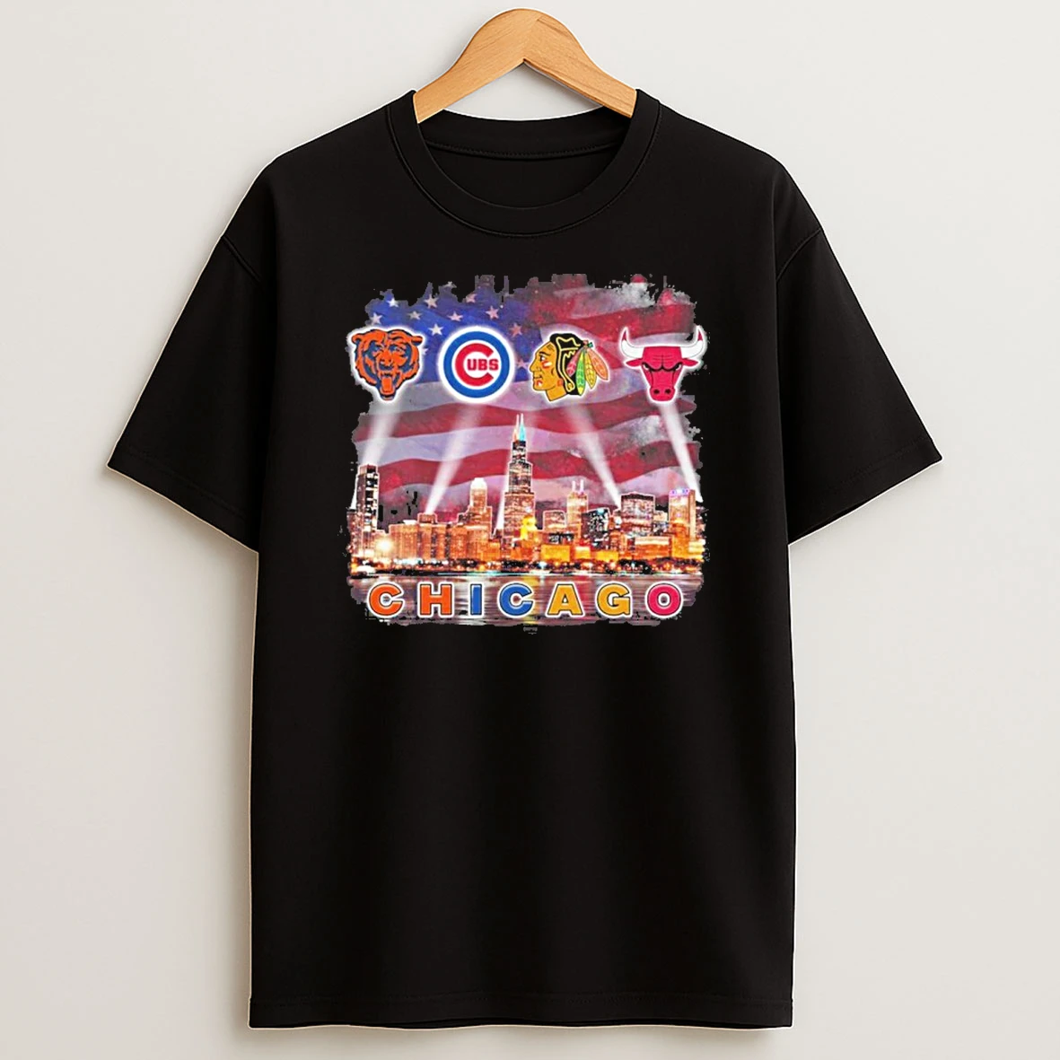 Chicago Sports Teams Logo Retro City Tshirt Hoodie