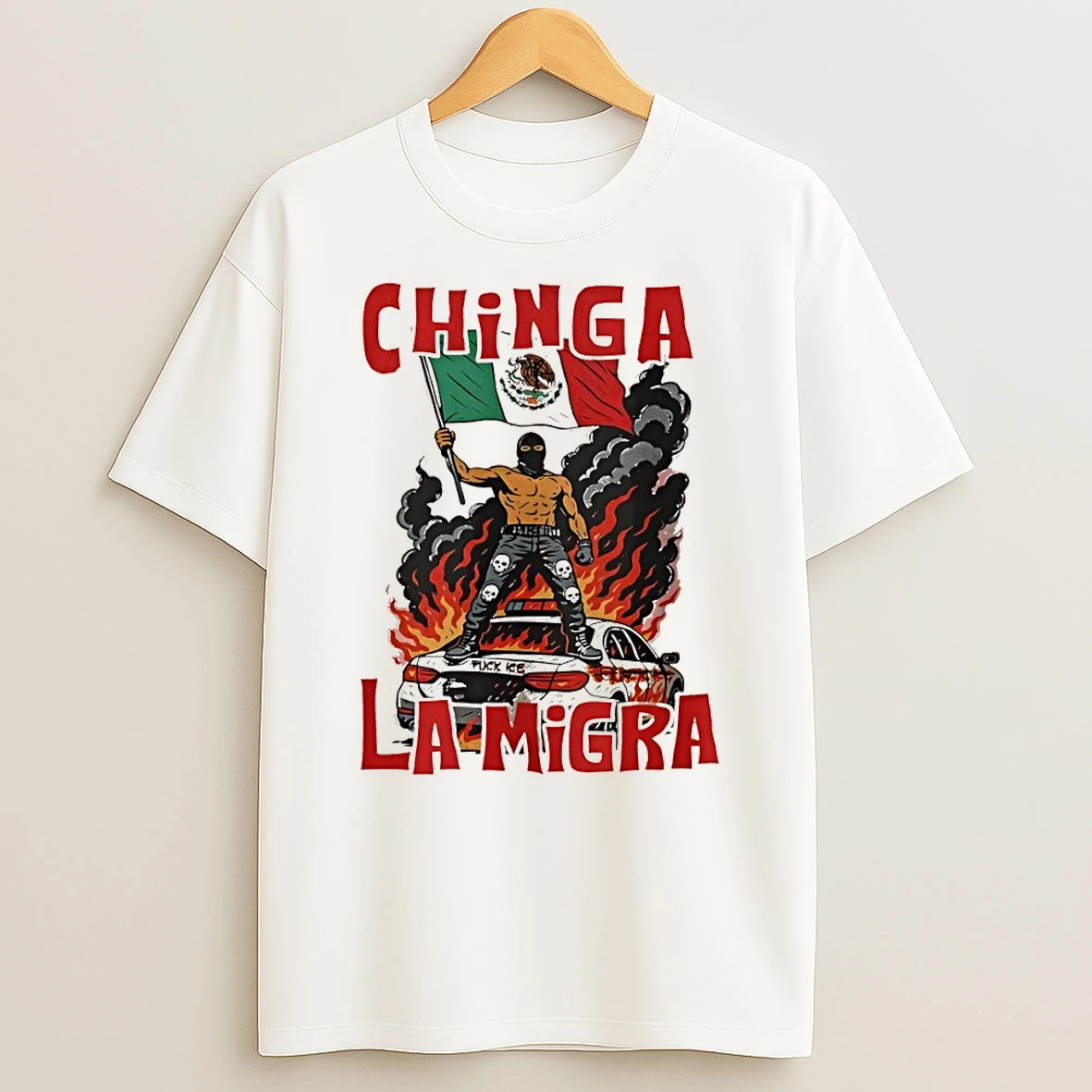 Chinga La Migra No Human Is Illegal Abolish Ice Protest Tshirt Hoodie