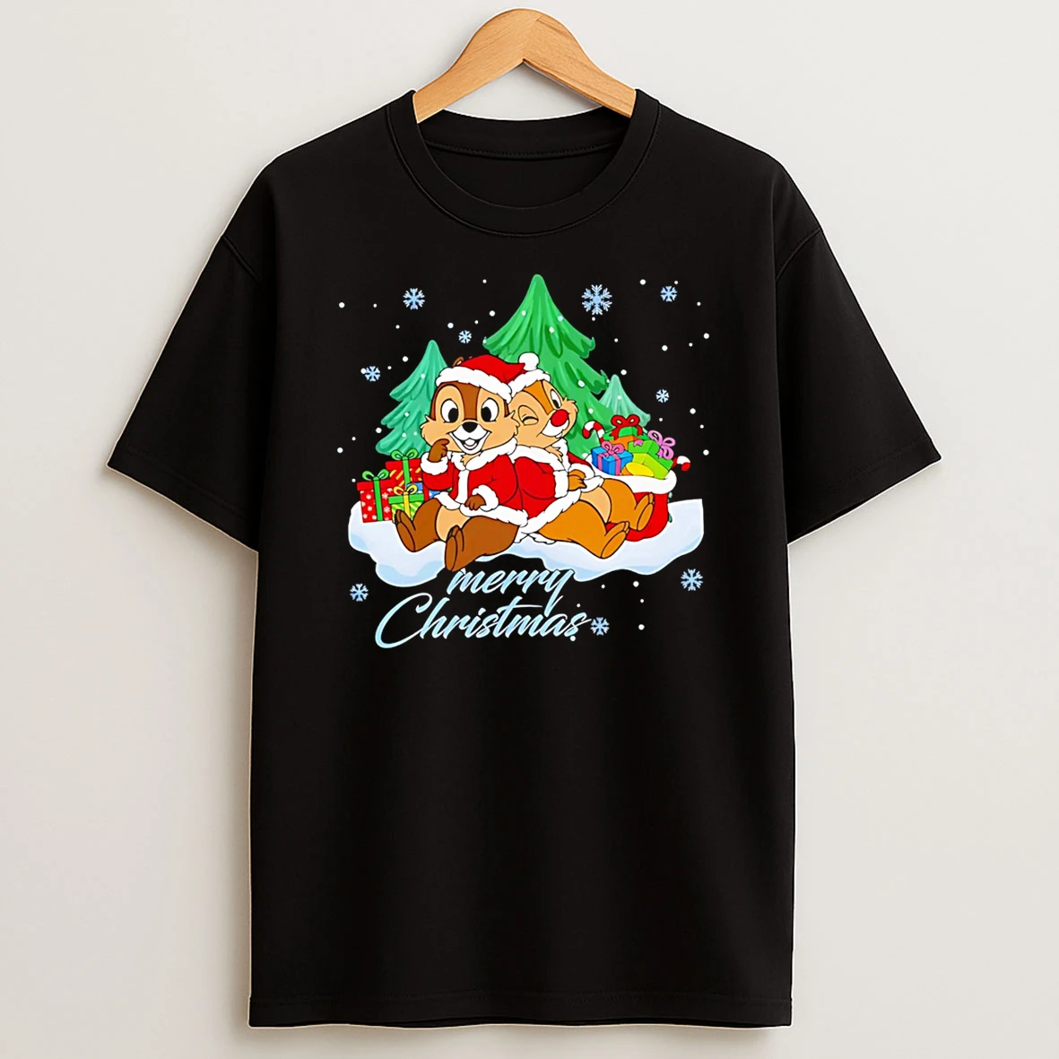 Chip And Dale Christmas Chipmunks Xmas Tshirt Hoodie