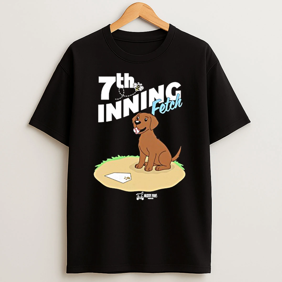 Chocolate Lab 7th Inning Fetch Tshirt Hoodie