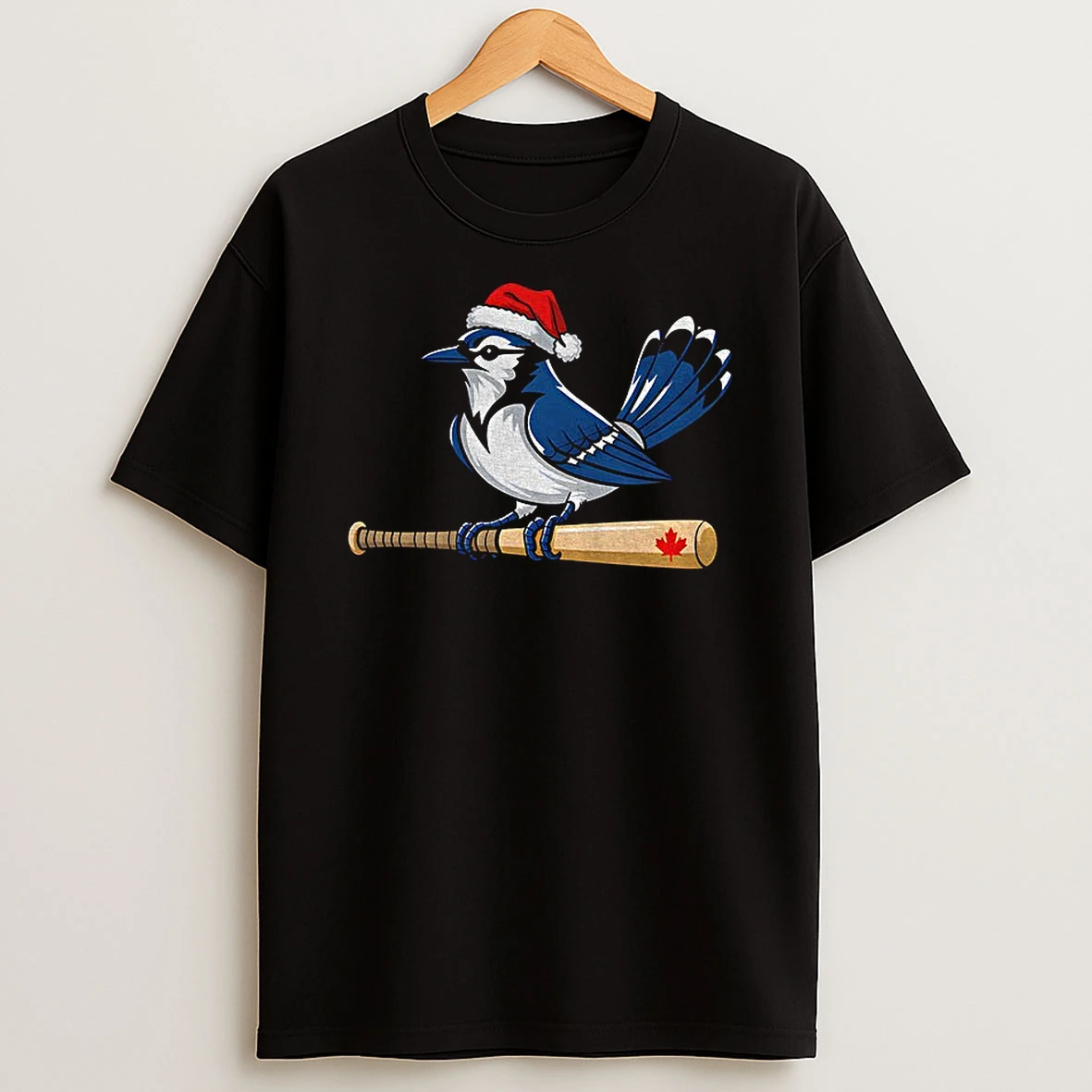 Christmas Blue Jay Mascot Holiday Tshirt Hoodie