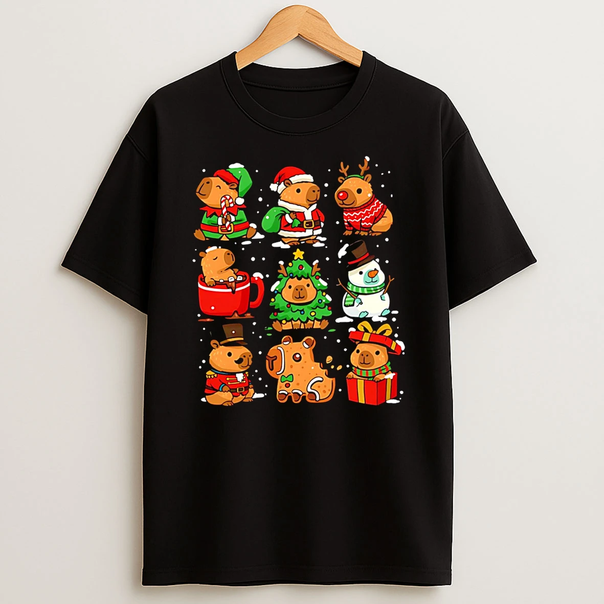 Christmas Capybaras 2025 Cute Style Tshirt Hoodie