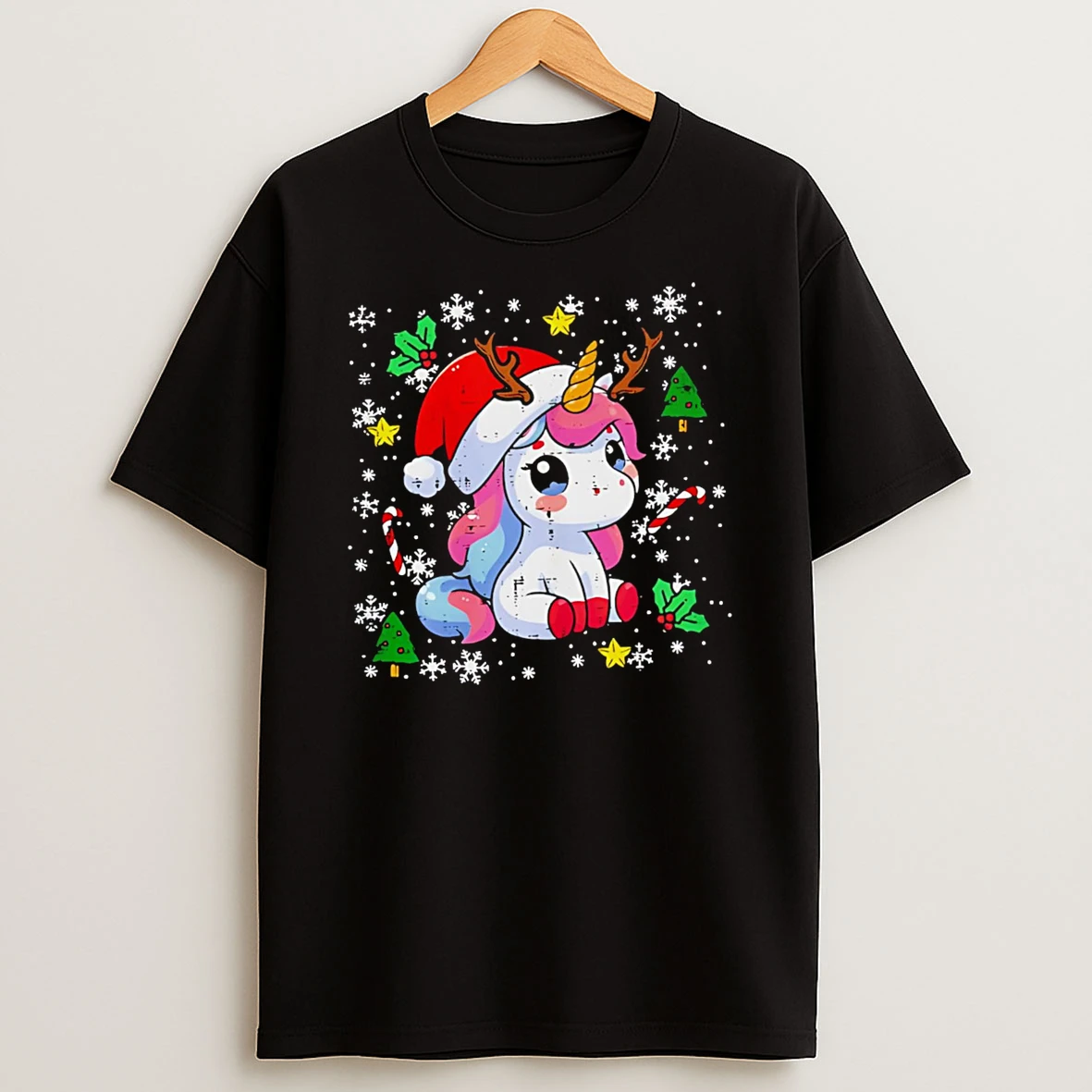 Christmas Unicorn Cute Magical Xmas Tshirt Hoodie