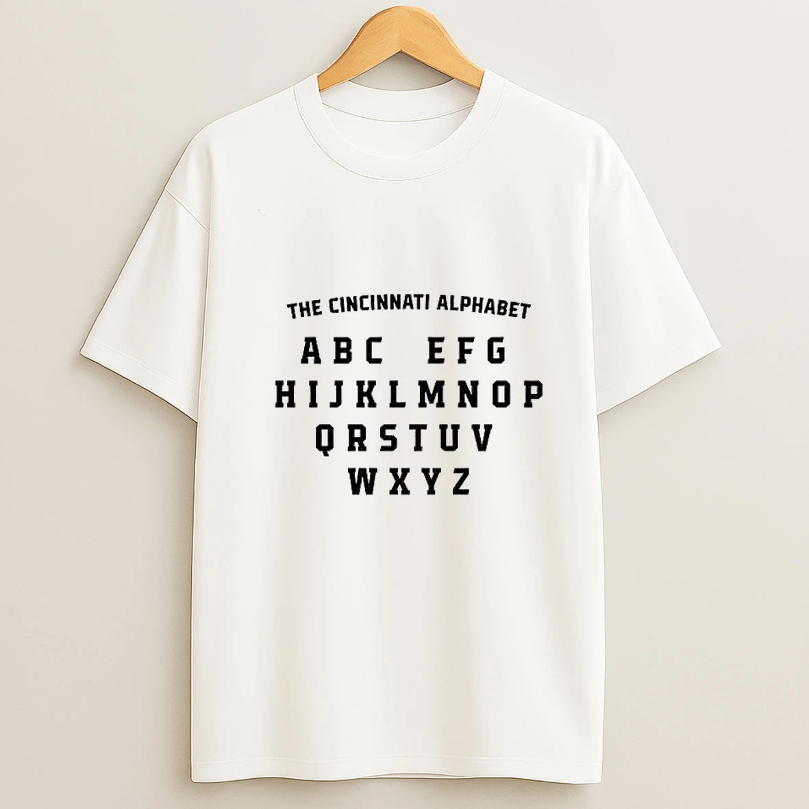 Cincinnati Bengals The Cincinnati Alphabet Abcefg Hijklmnop Qrstuv Wxyz Tshirt Hoodie