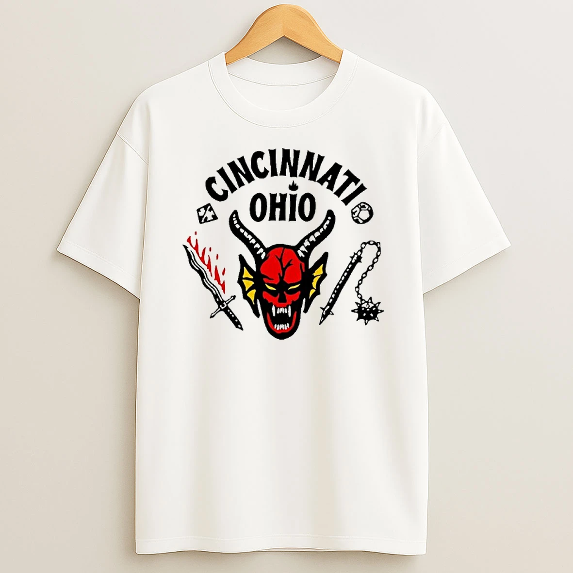 Cincinnati Ohio X Stranger Things Season 5 Hellfire Tshirt Hoodie