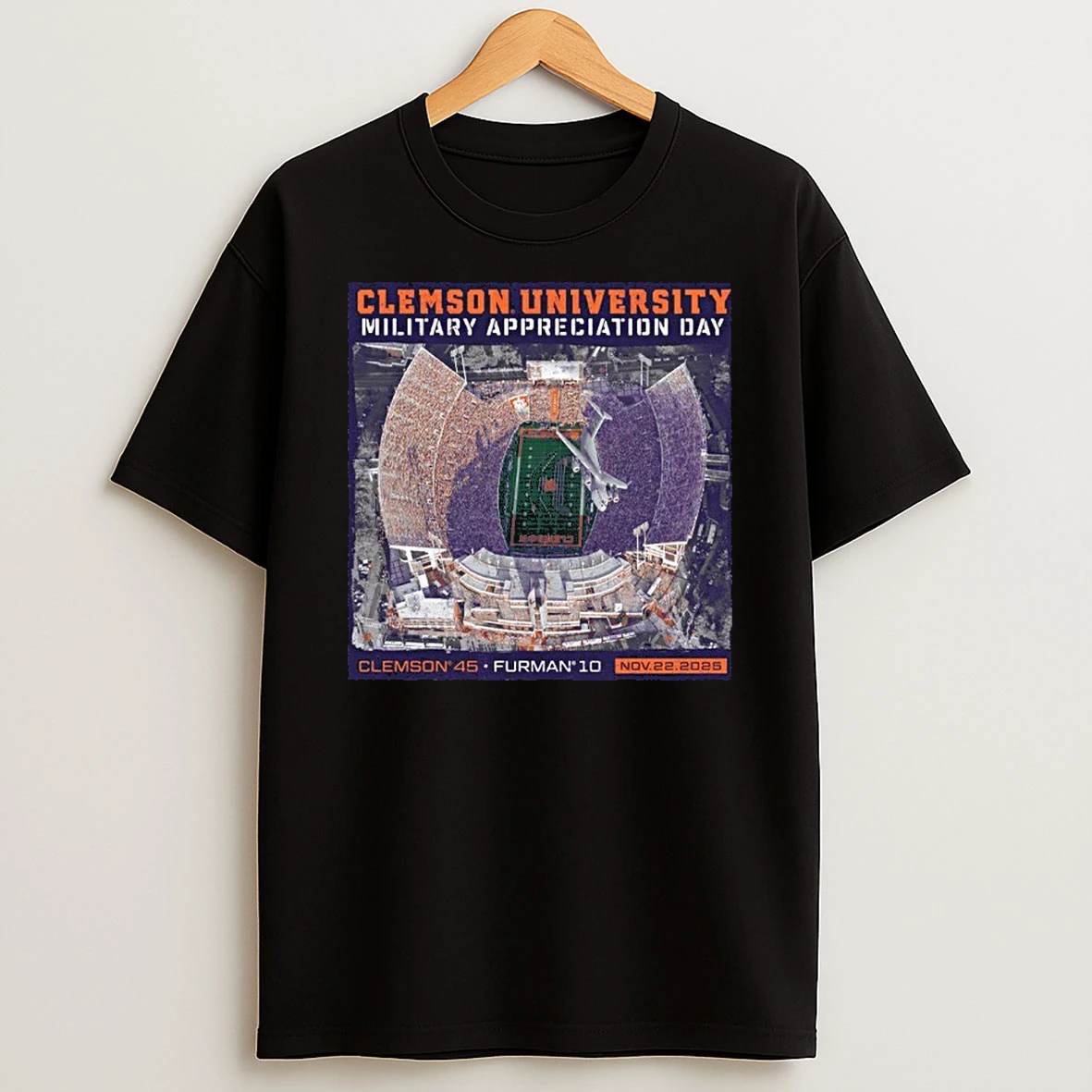 Clemson Vs Furman 2025 Military Appreciation Day Final Score Tshirt Hoodie