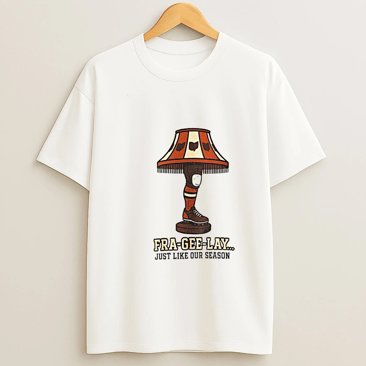 Cleveland Browns Festive Football Holiday Fra Gee Lay Just Like Our Season Tshirt Hoodie