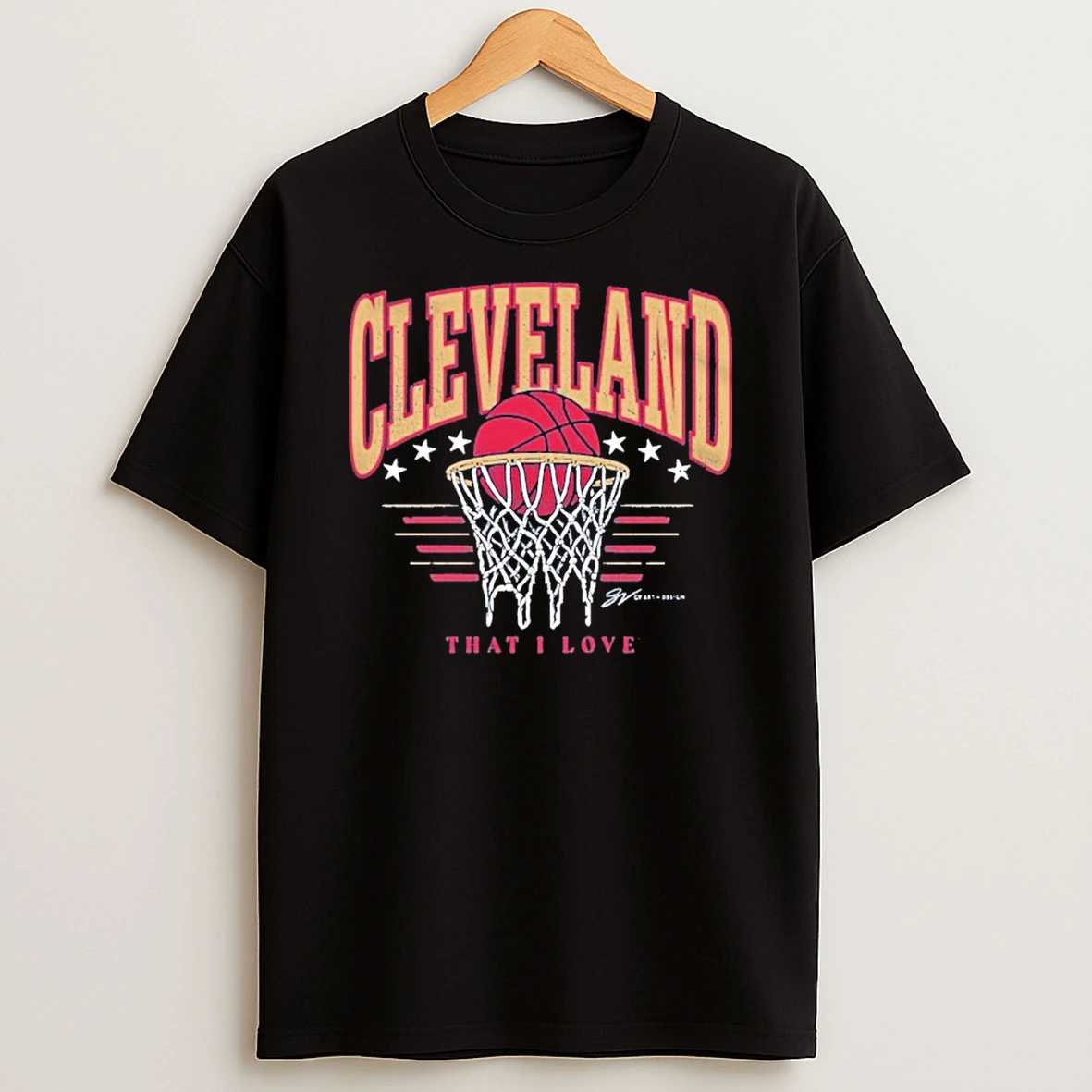 Cleveland Cavaliers That I Love Net Skyline Tshirt Hoodie