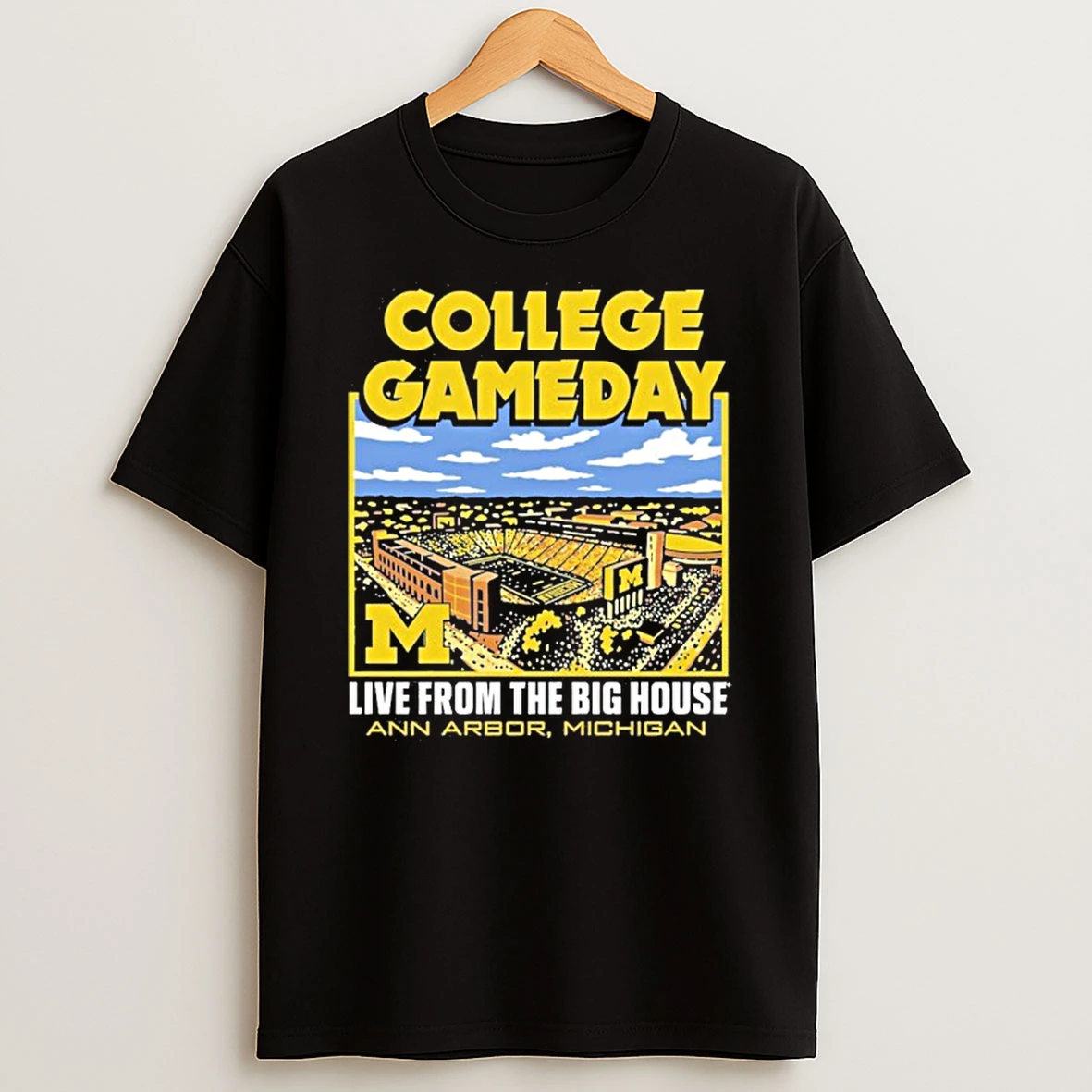 College Gameday 2025 Michigan Football Live From The Big House Tshirt Hoodie