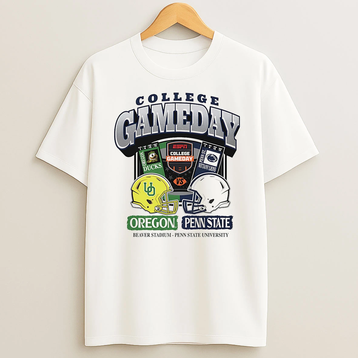 College Gameday Oregon Vs Penn State Ticket Tshirt Hoodie