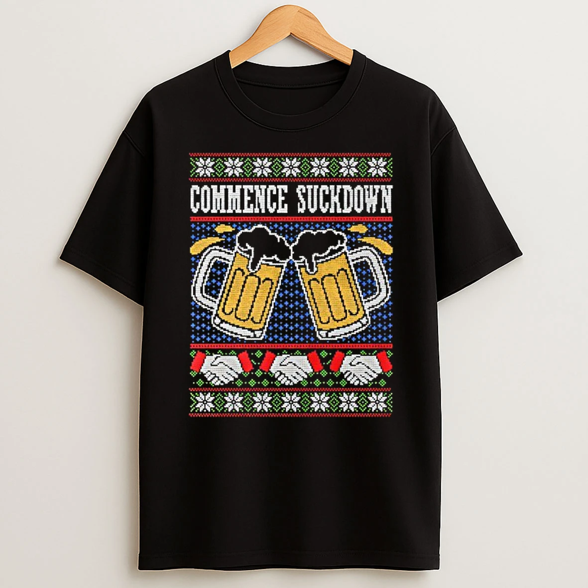 Commence Suckdown Ugly Christmas Tshirt Hoodie