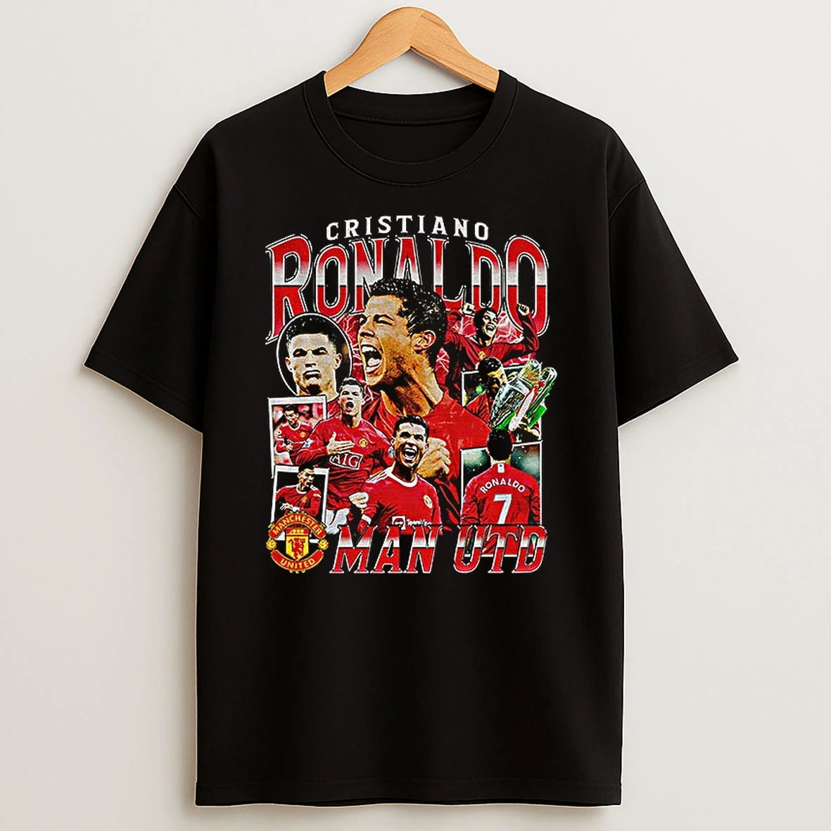 Cristiano Ronaldo Manchester United Man Utd Graphic 2025 Png Tshirt Hoodie