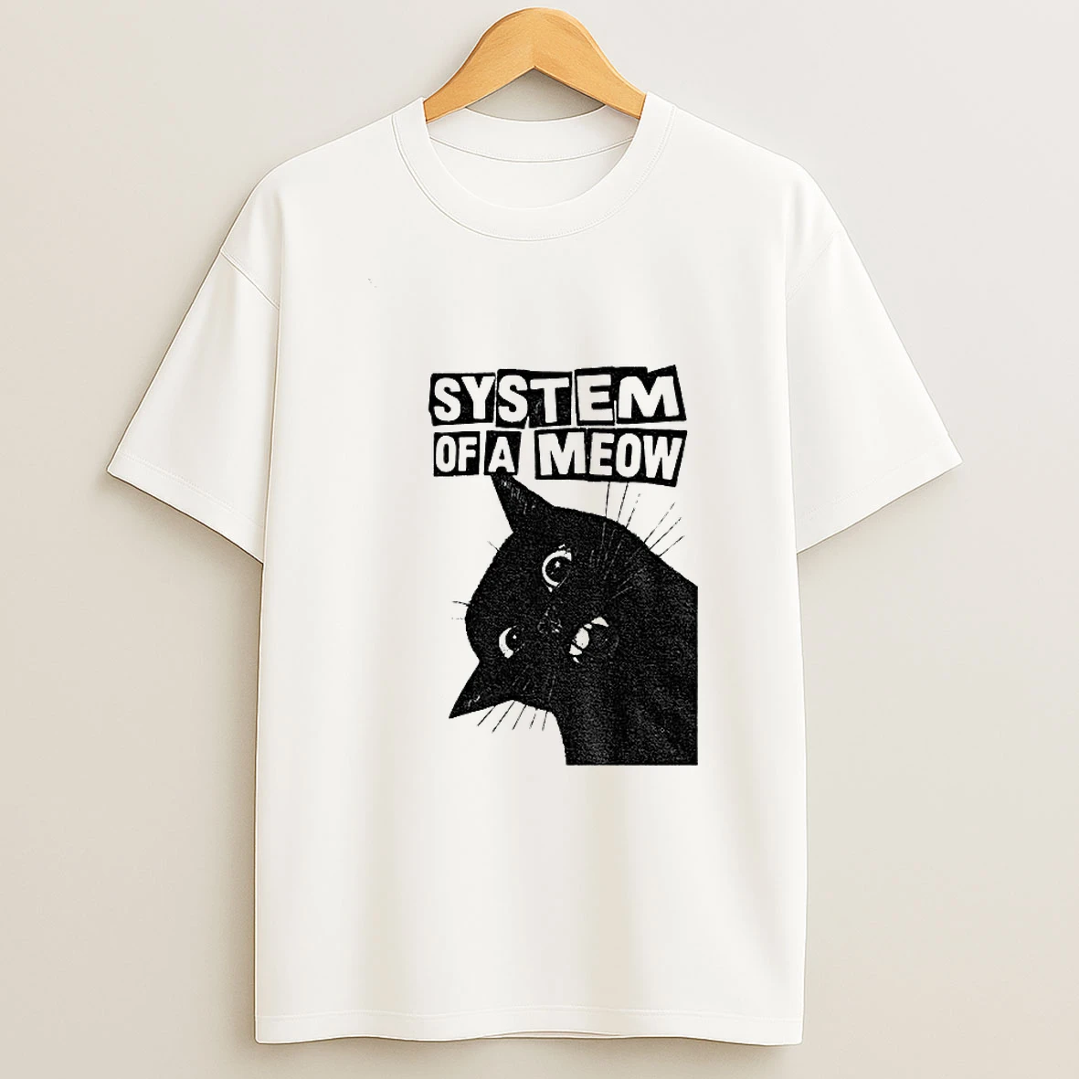 Cute Black Cat System Of A Meow Tshirt Hoodie