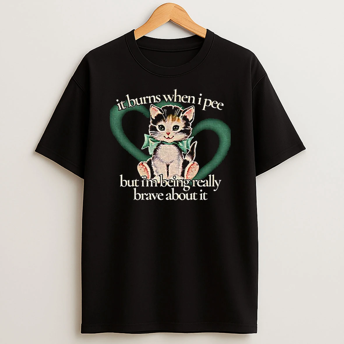 Cute Cat It Burns When I Pie Im Being Really Brave About It Tshirt Hoodie