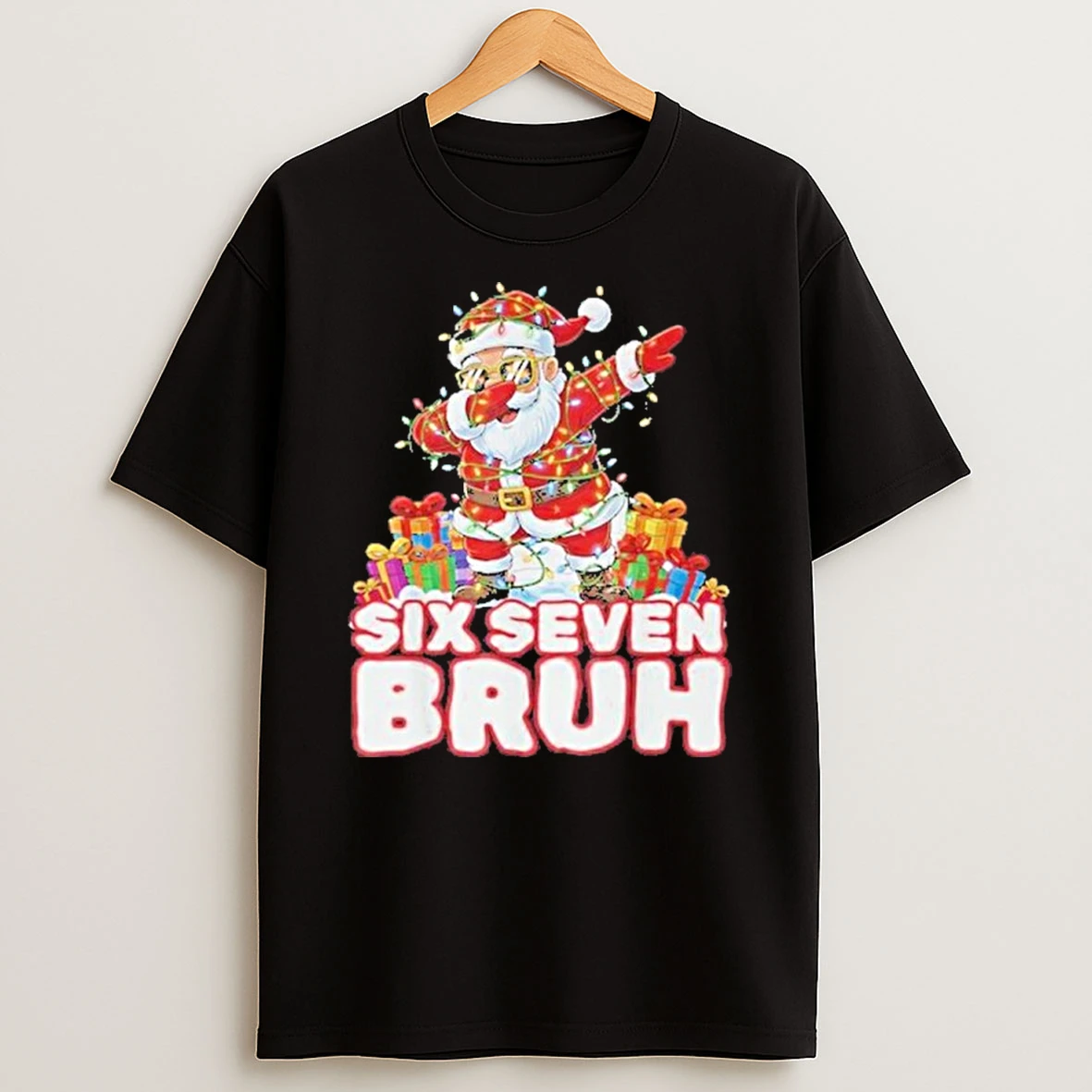 Dabbing 6 7 Six Seven Bruh Christmas Tshirt Hoodie