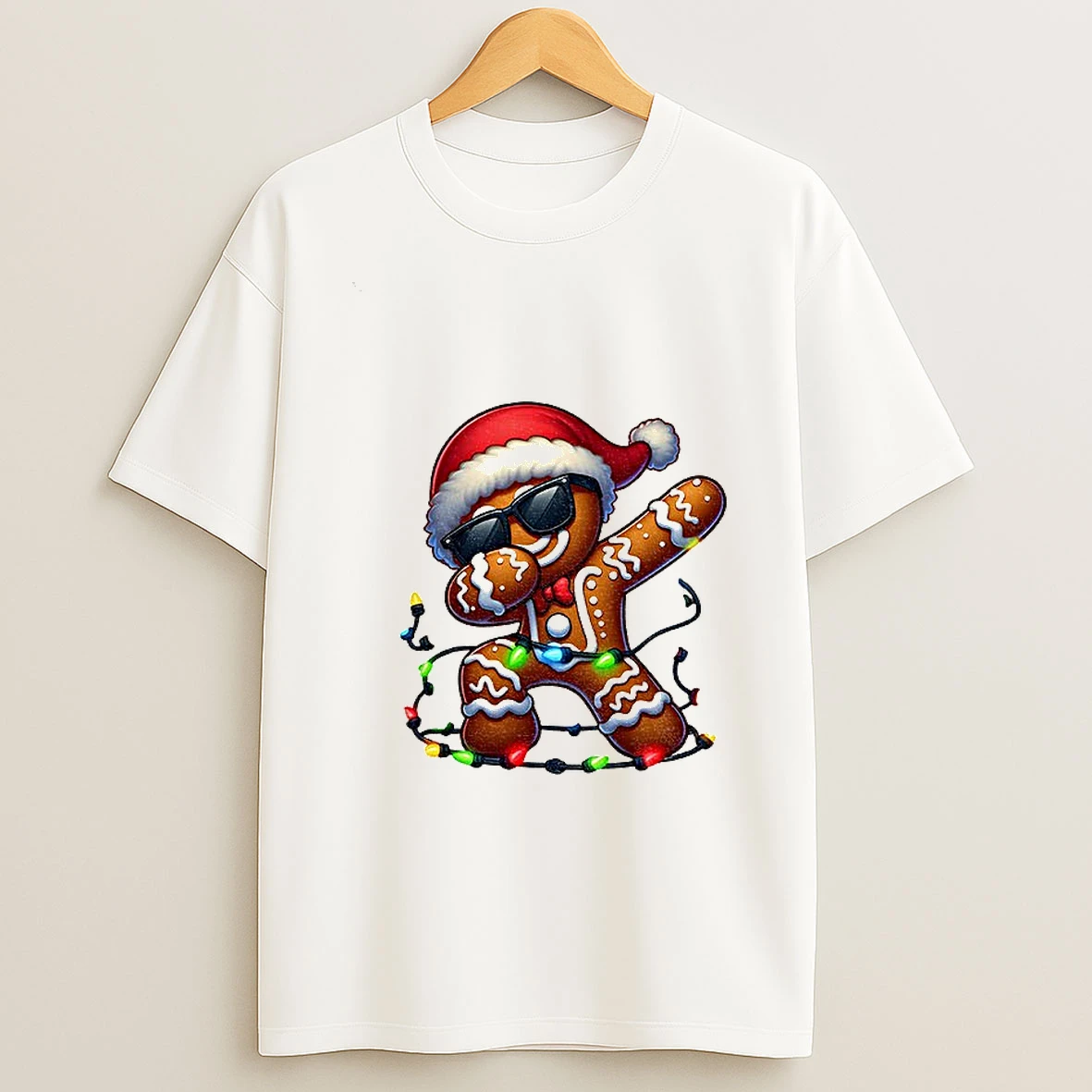 Dabbing Christmas Gingerbread Man Tshirt Hoodie
