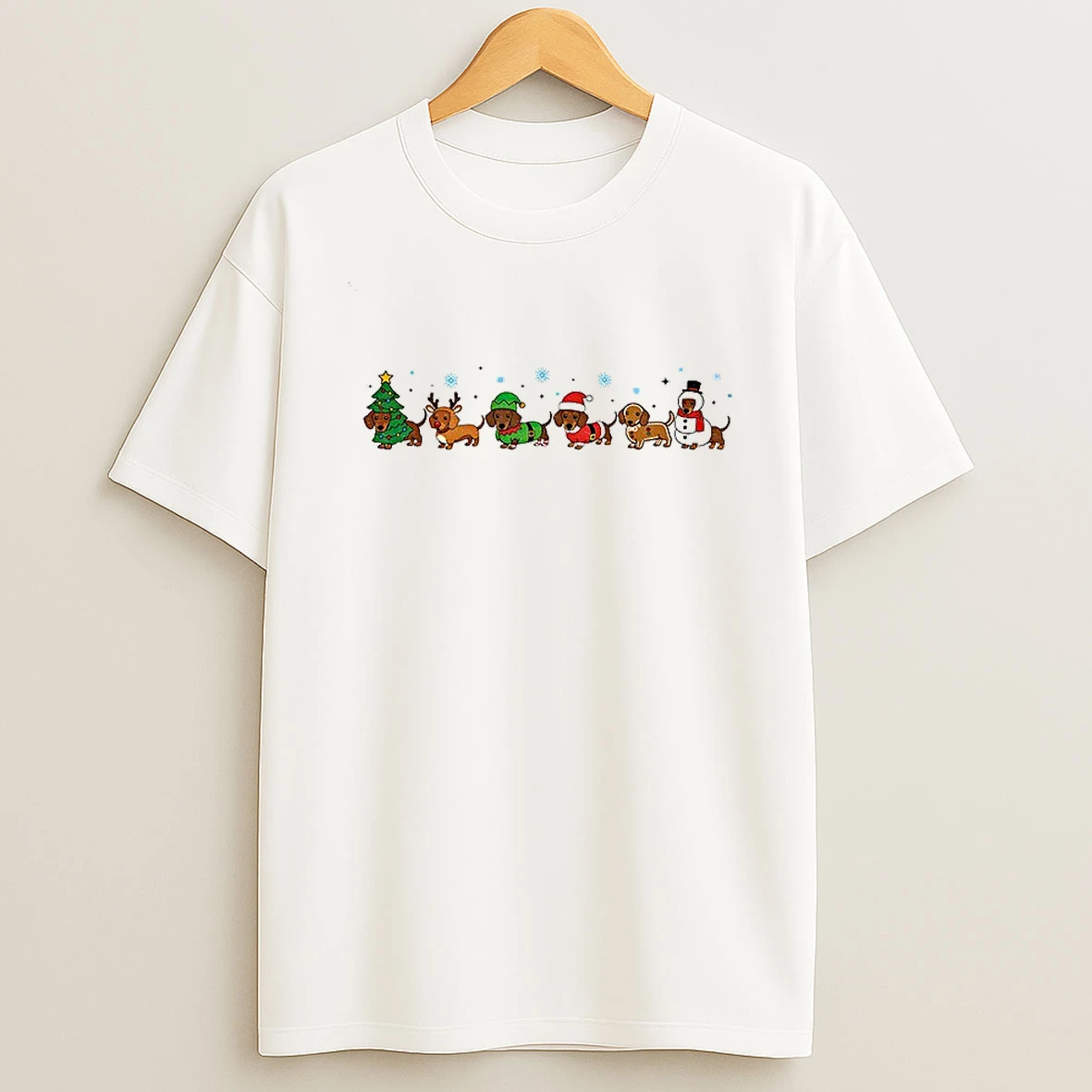 Dachshund Cute Sausage Dog Holiday Christmas Tshirt Hoodie