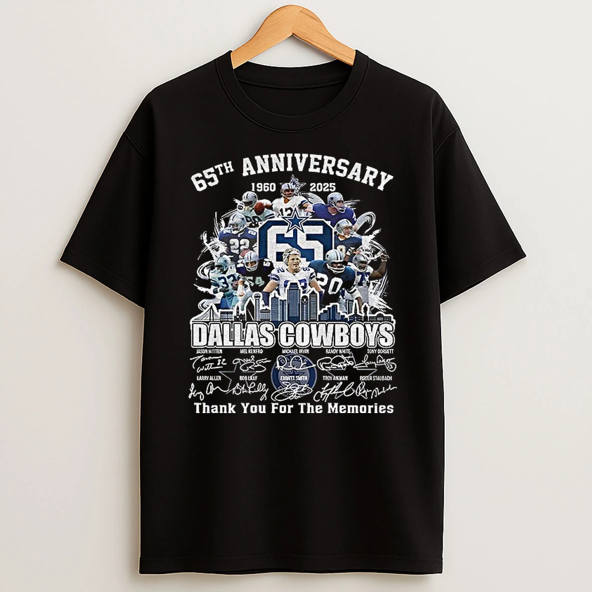 Dallas Cowboys 65th Anniversary 1960 2025 Carpe Omnia Thank You For The Memories Signatures Tshirt Hoodie