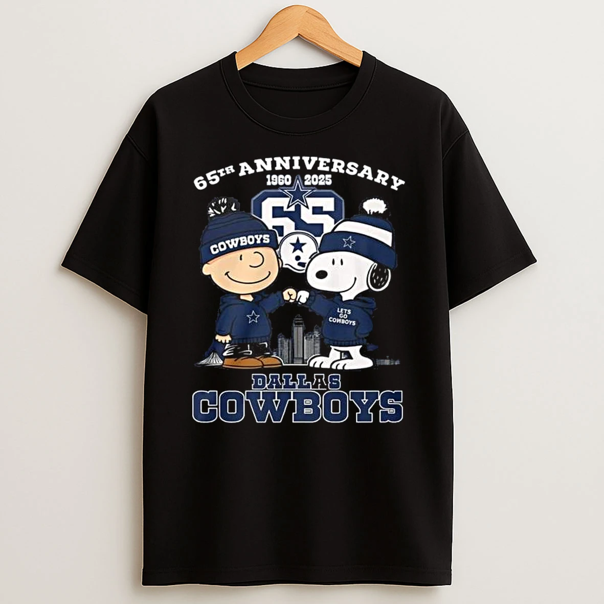 Dallas Cowboys 65th Anniversary 1960 2025 Snoopy And Charlie Brown High Fight Tshirt Hoodie