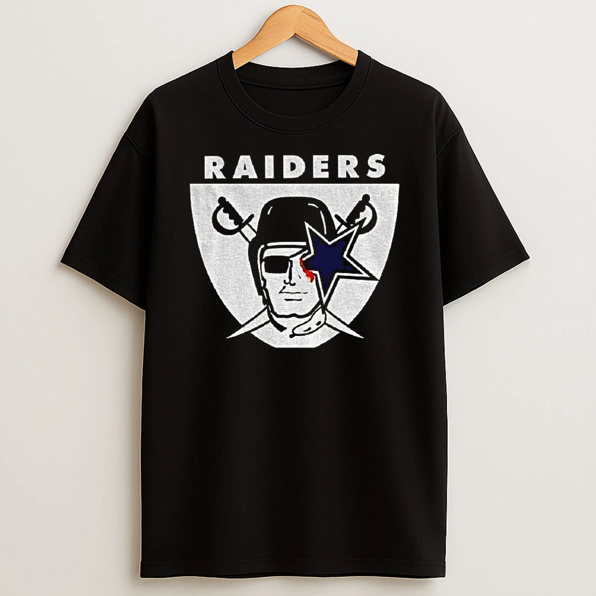 Dallas Cowboys Las Vegas Raiders Bleed Raiders Mashup Logo Tshirt Hoodie