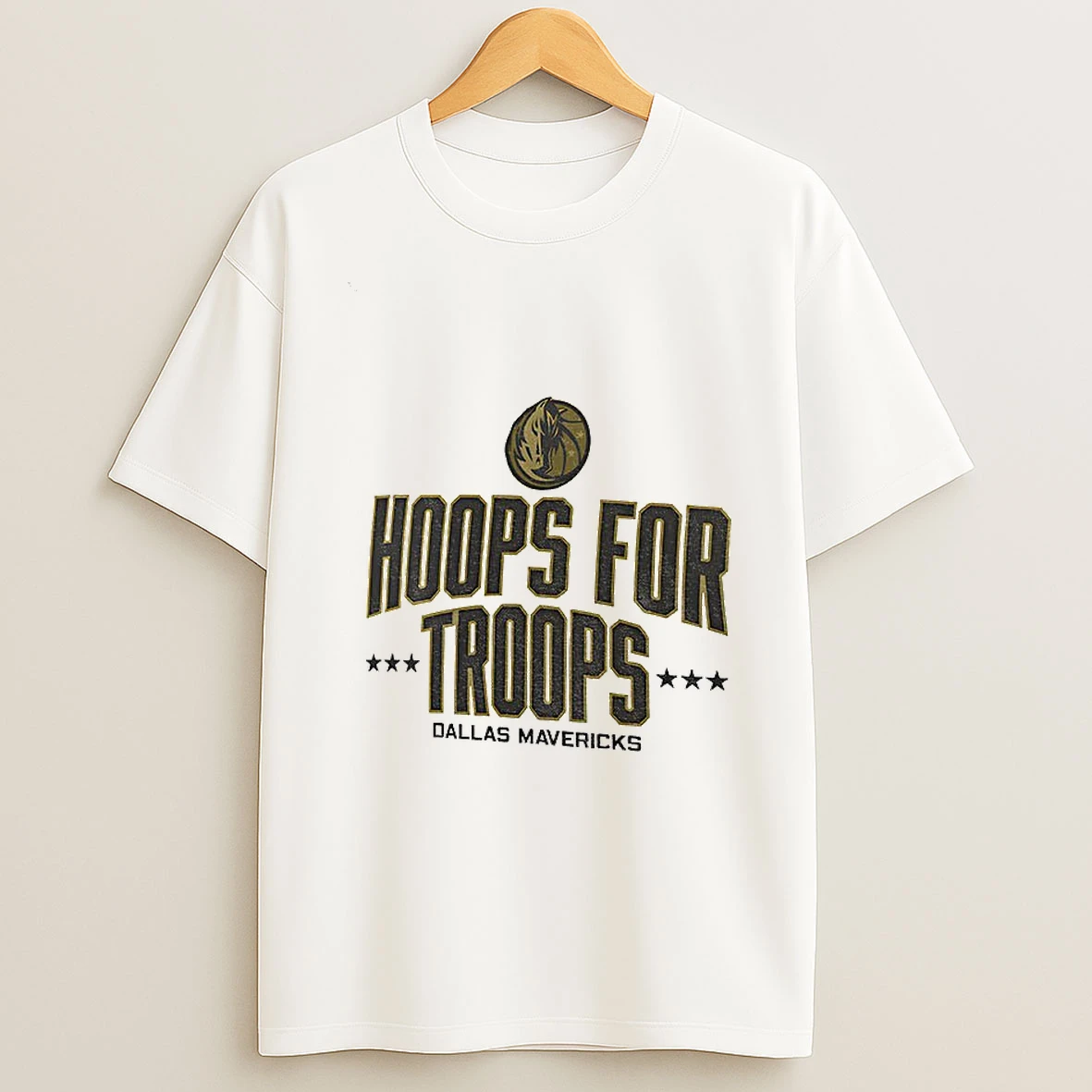 Dallas Mavericks Basketball Nba Hoops For Troops Logo Tshirt Hoodie