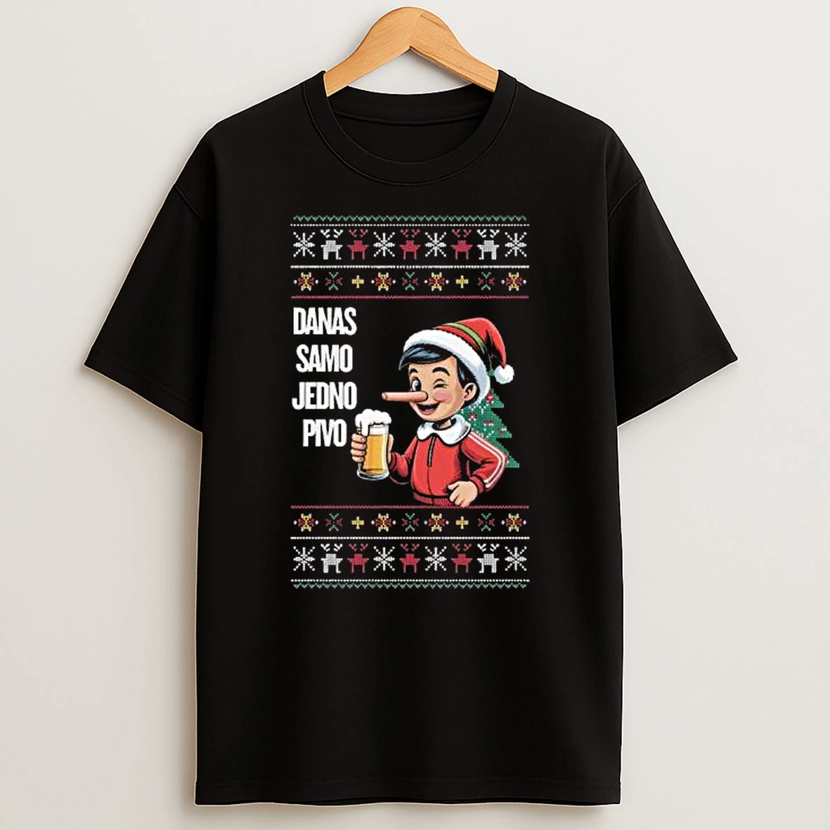 Danas Samo Jedno Pivo Ugly Christmas Tshirt Hoodie