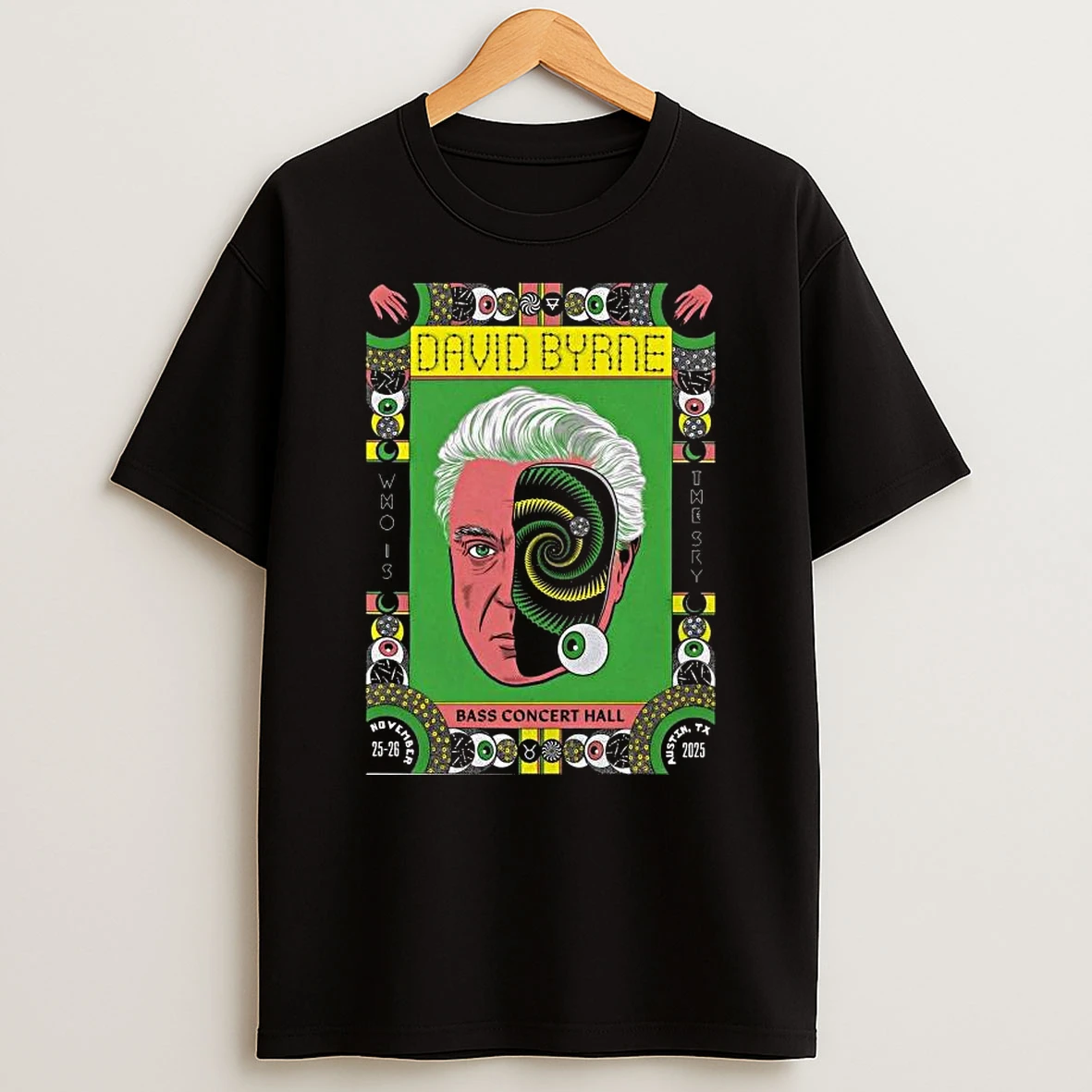 David Byrne November 25 26 2025 Bass Concert Hall Austin Tx Tshirt Hoodie