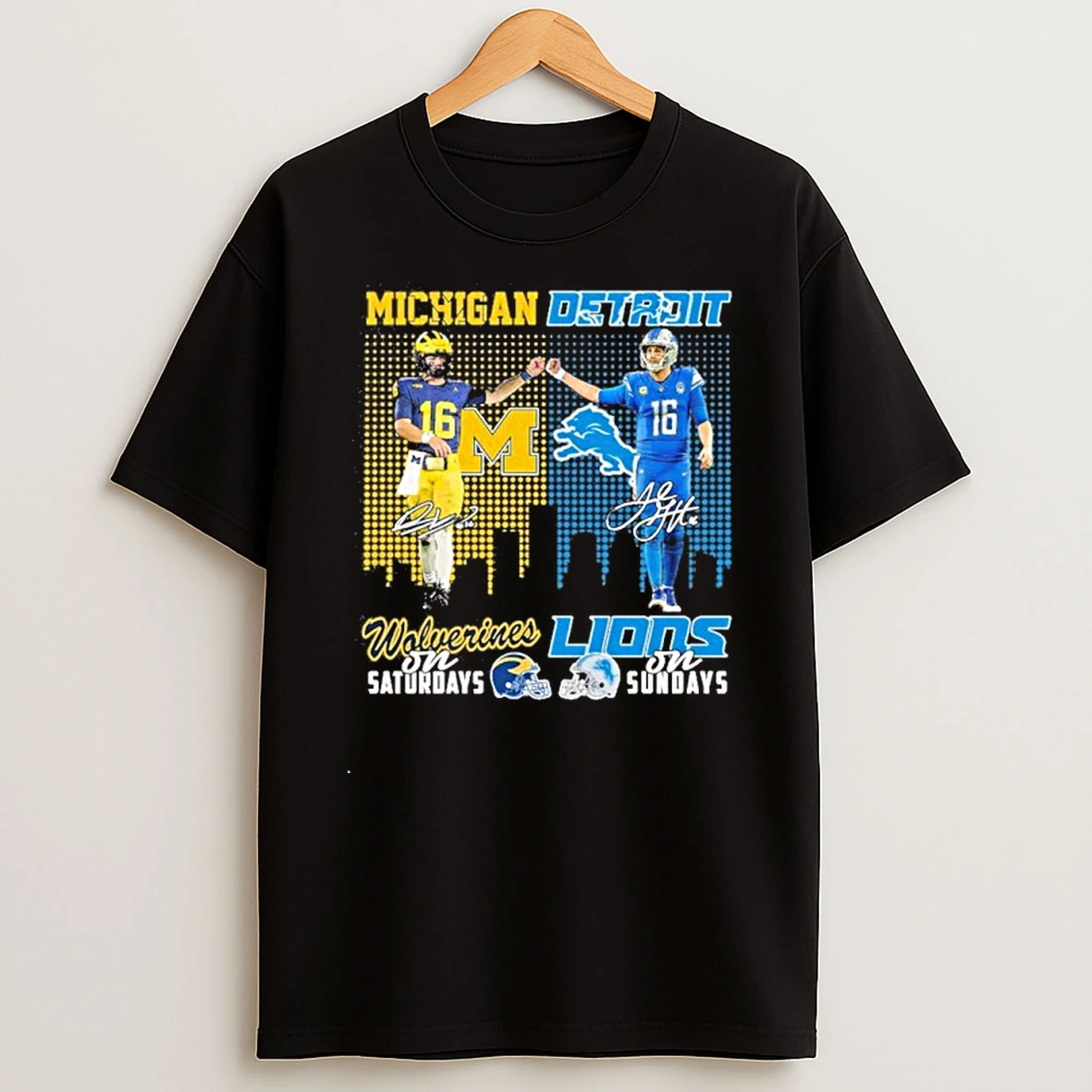 Davis Warren Michigan On Saturdays And Goff Lions On Sundays Tshirt Hoodie