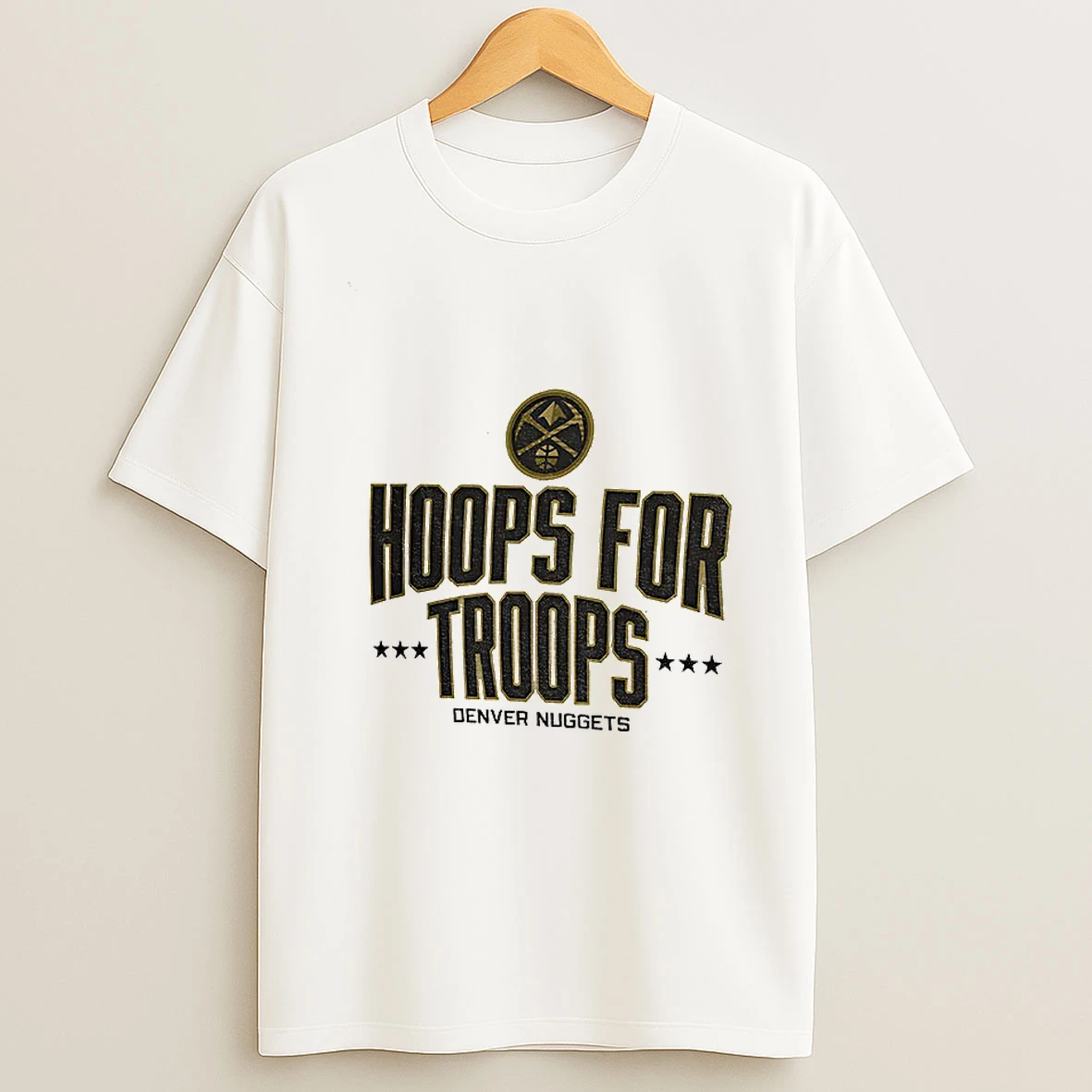 Denver Nuggets Basketball Nba Hoops For Troops Logo Tshirt Hoodie