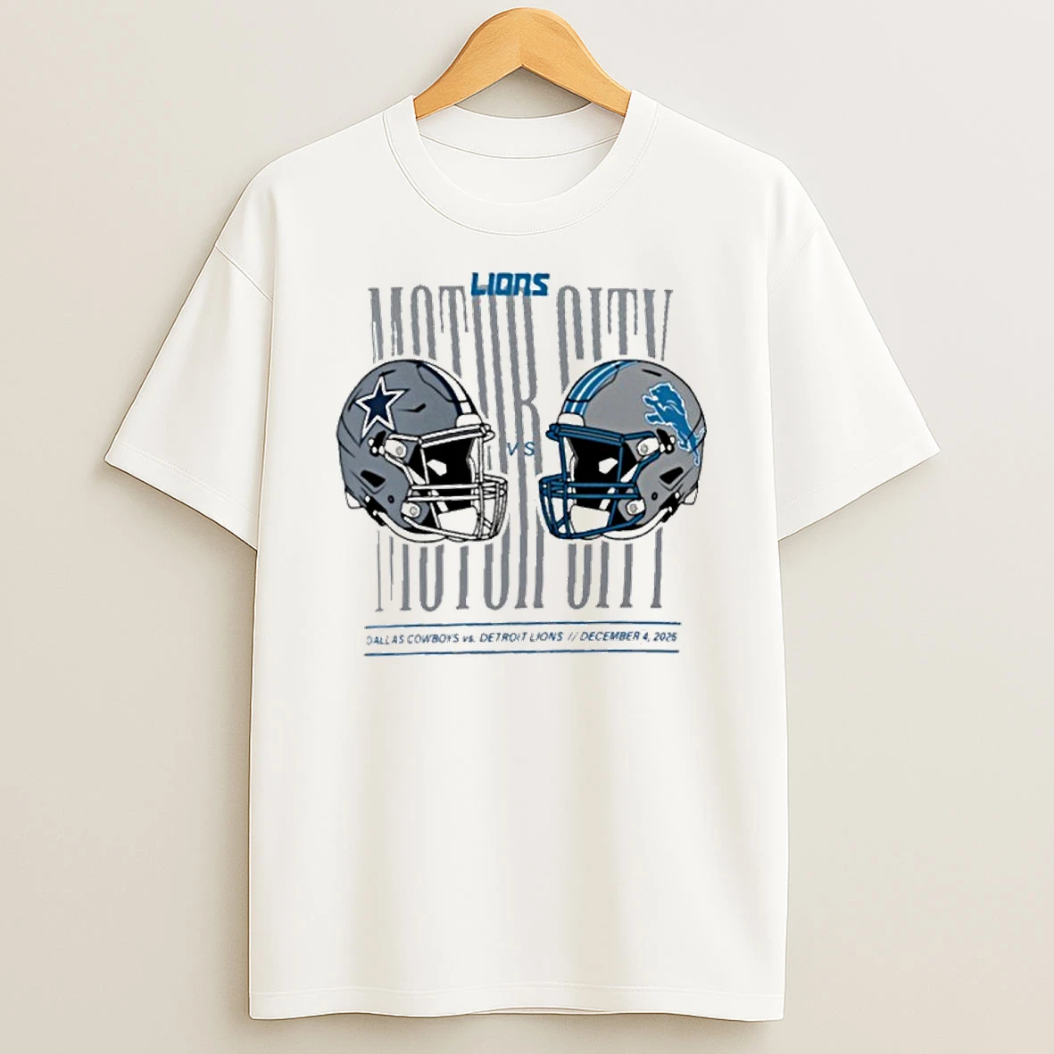 Detroit Lions Vs Dallas Cowboys 2025 Gameday White Out Tshirt Hoodie