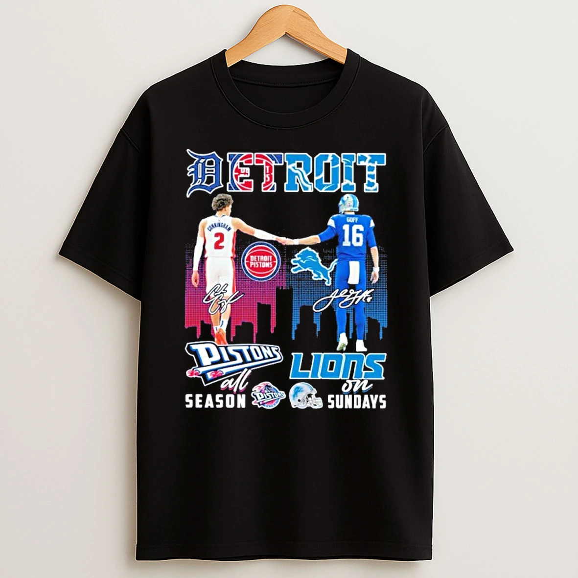 Detroit Pistons All Season Lions On Sundays Tshirt Hoodie