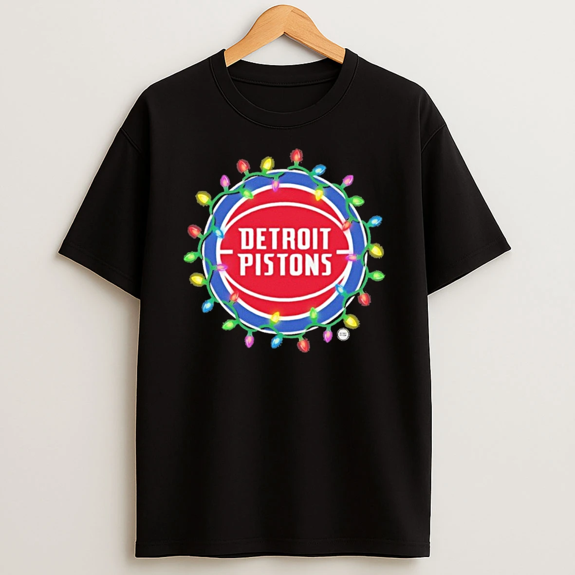 Detroit Pistons Logo Light Christmas Tshirt Hoodie